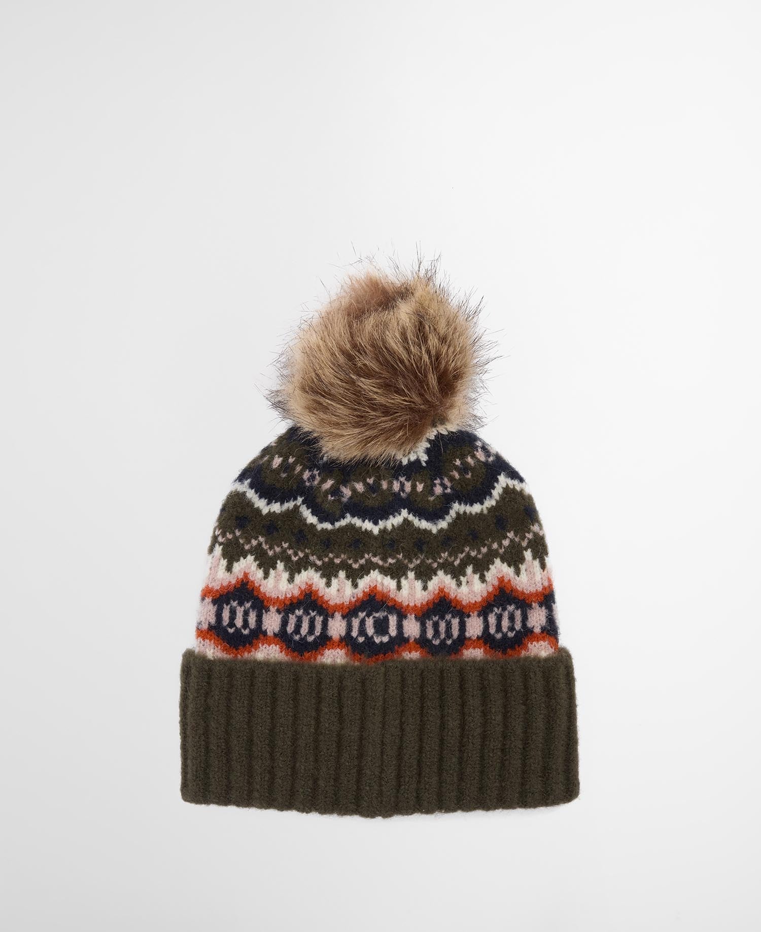 Helen Fair Isle Beanie - Olive