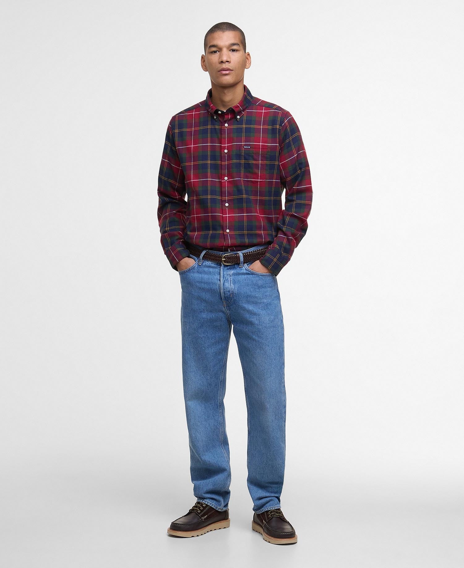 Fortrose Tailored Long-Sleeved Shirt - Winterberry Tartan
