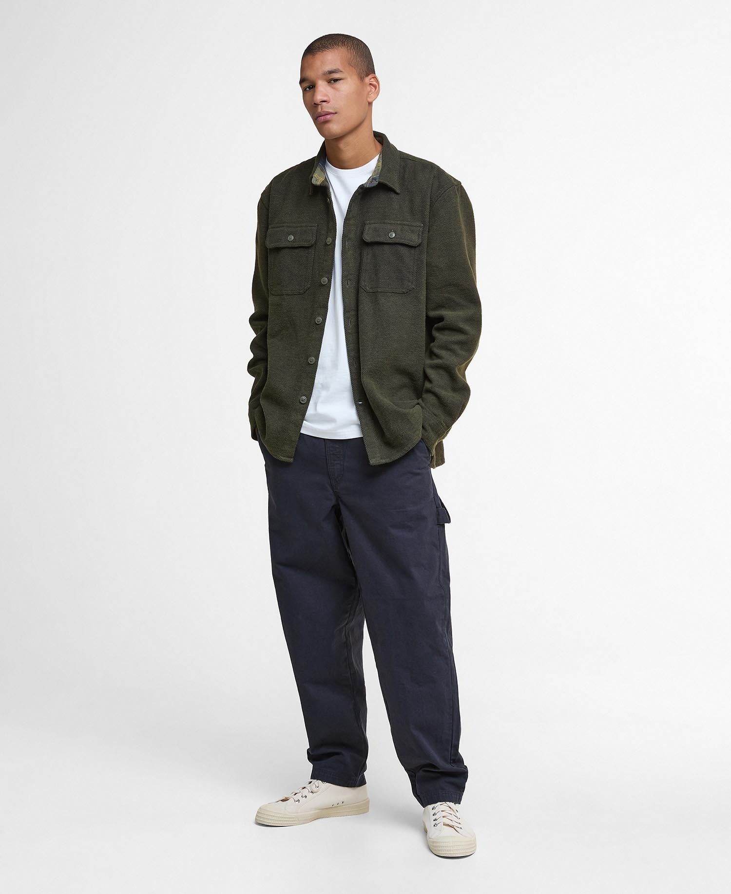 Baystone Relaxed Long-Sleeved Shirt - Olive
