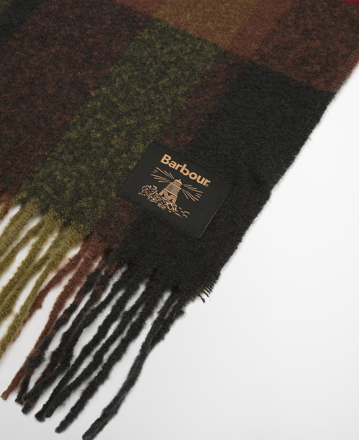 Westerdale Scarf - Olive/Fired Brick