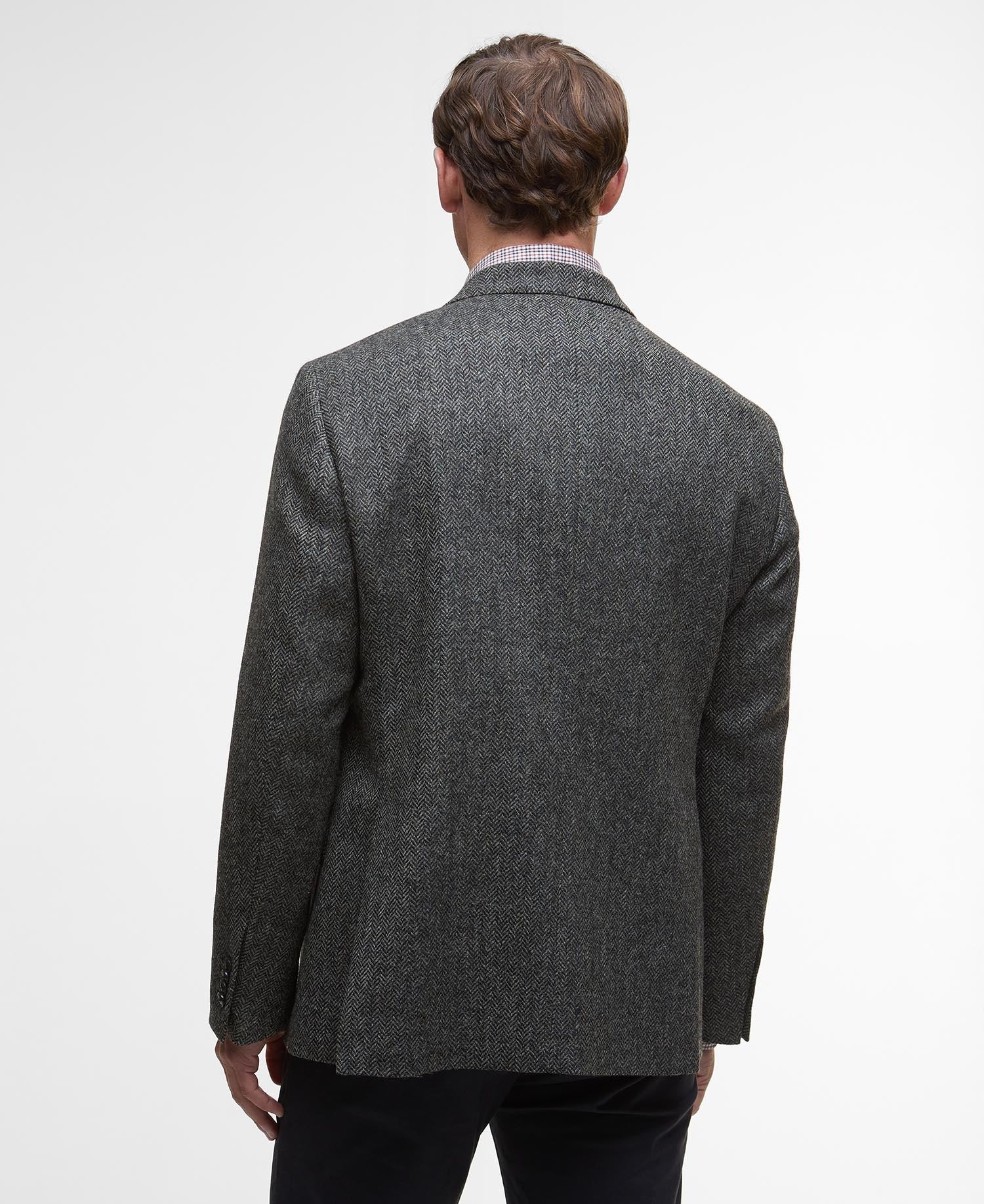 Firth Moons Herringbone Blazer - Grey
