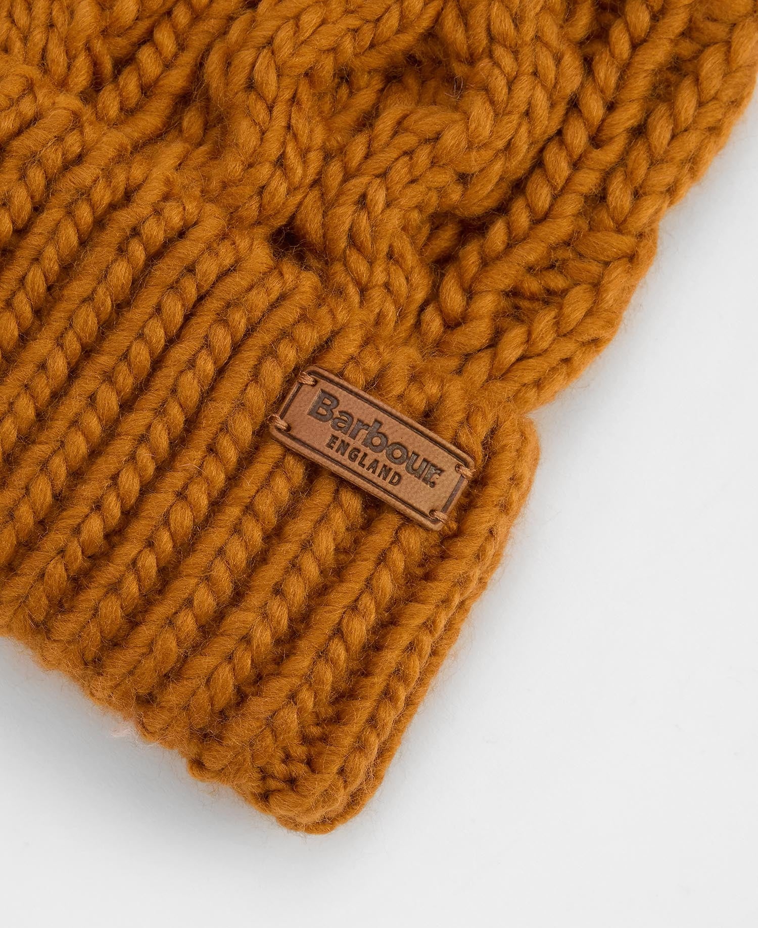 Penshaw Cable-Knit Beanie - Mustard