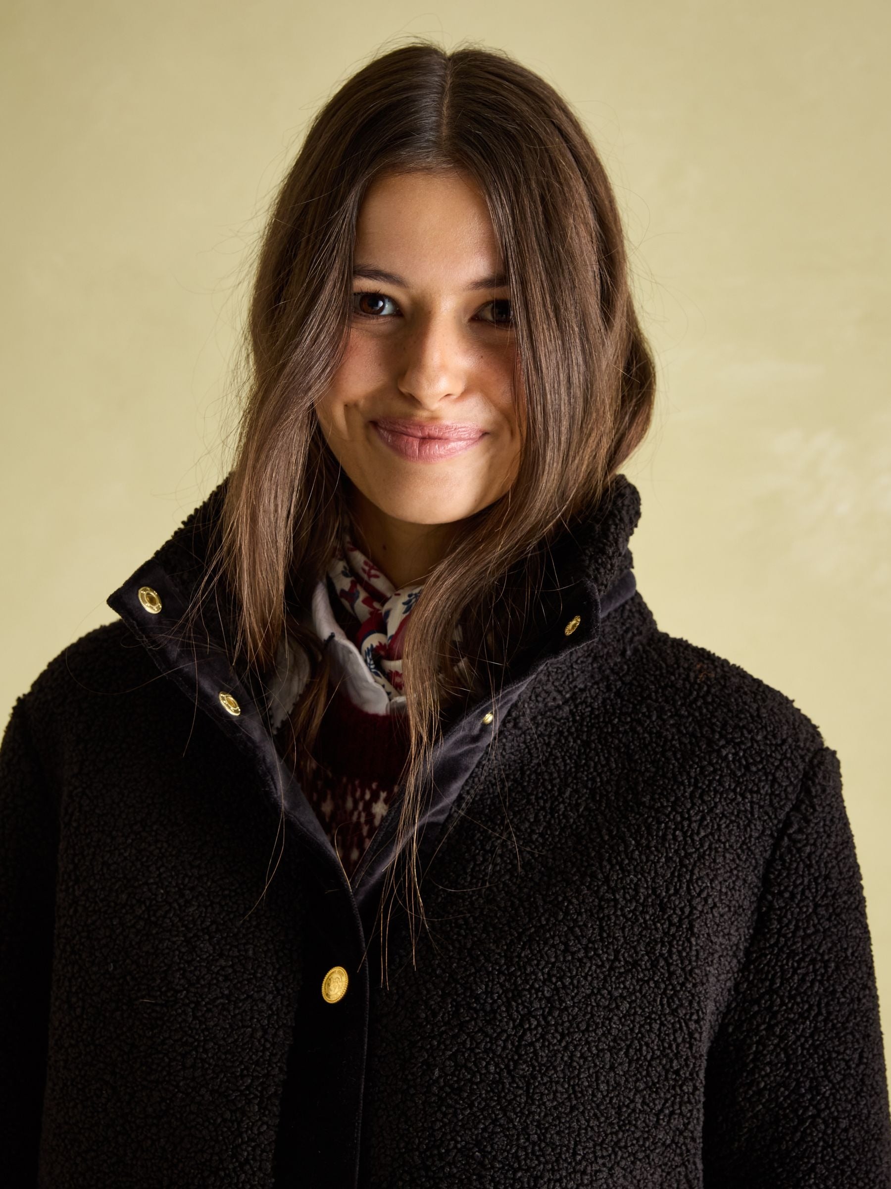 Fleur Black Fleece Jacket