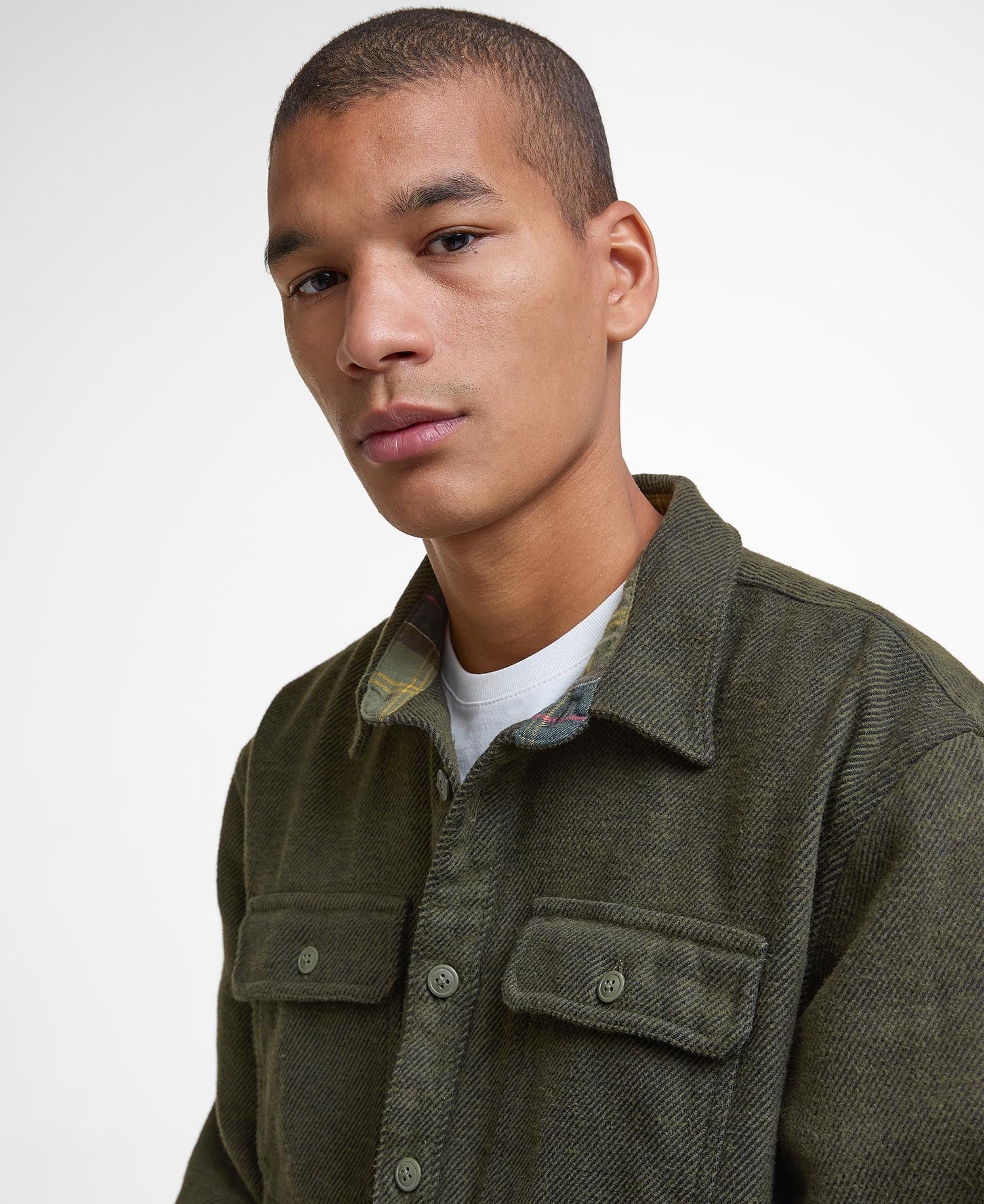 Baystone Relaxed Long-Sleeved Shirt - Olive