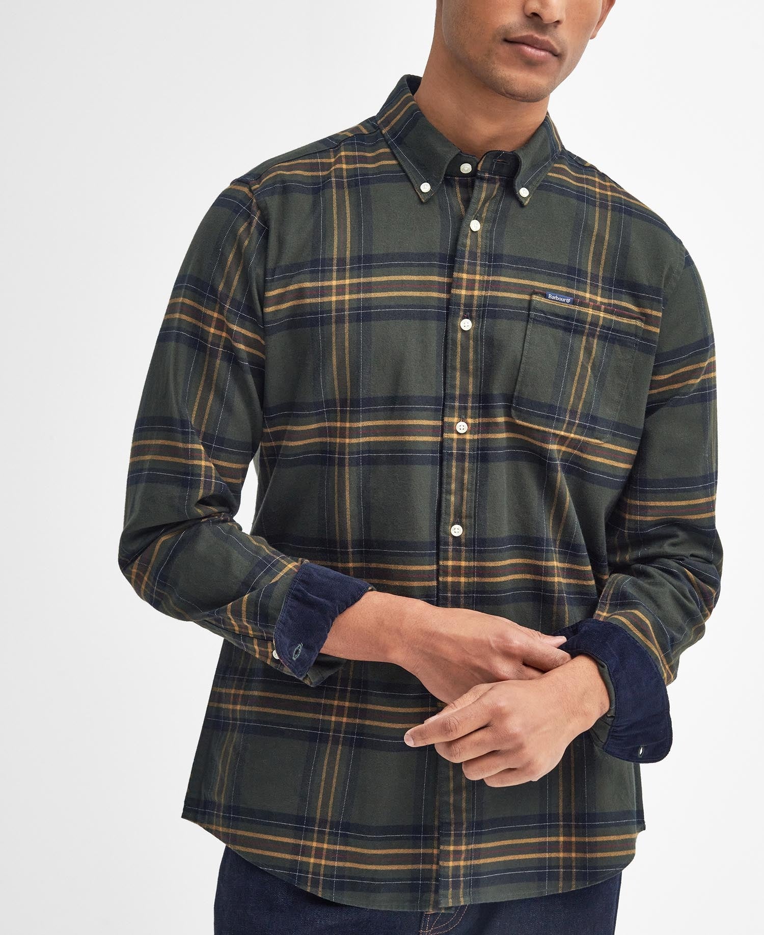 Portdown Tailored Long-Sleeved Shirt - Olive