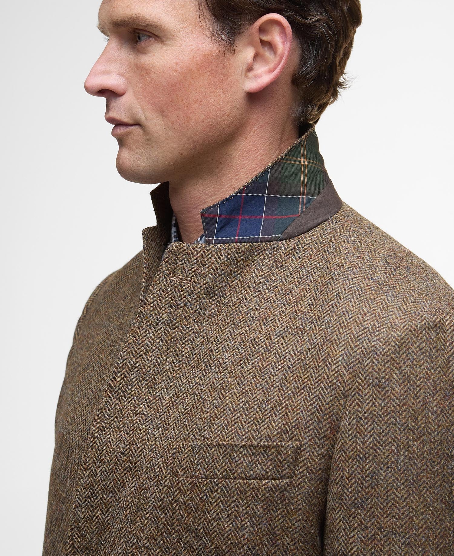 Firth Moons Herringbone Blazer - Brown
