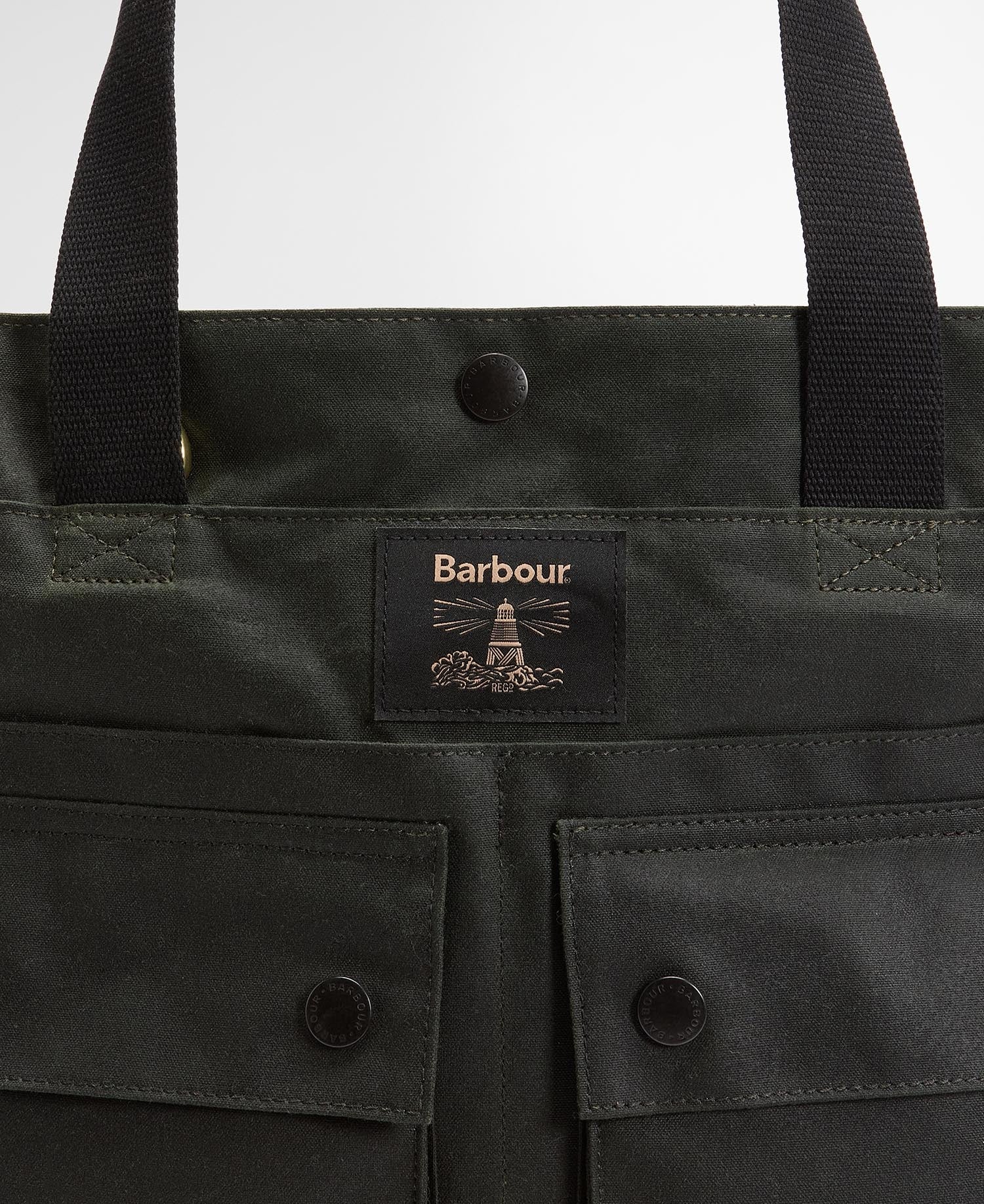 Field Waxed Tote Bag - Sage/Classic