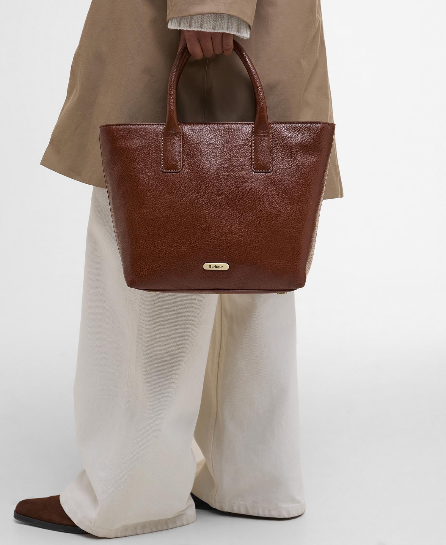 Birch Leather Tote Bag - Brown