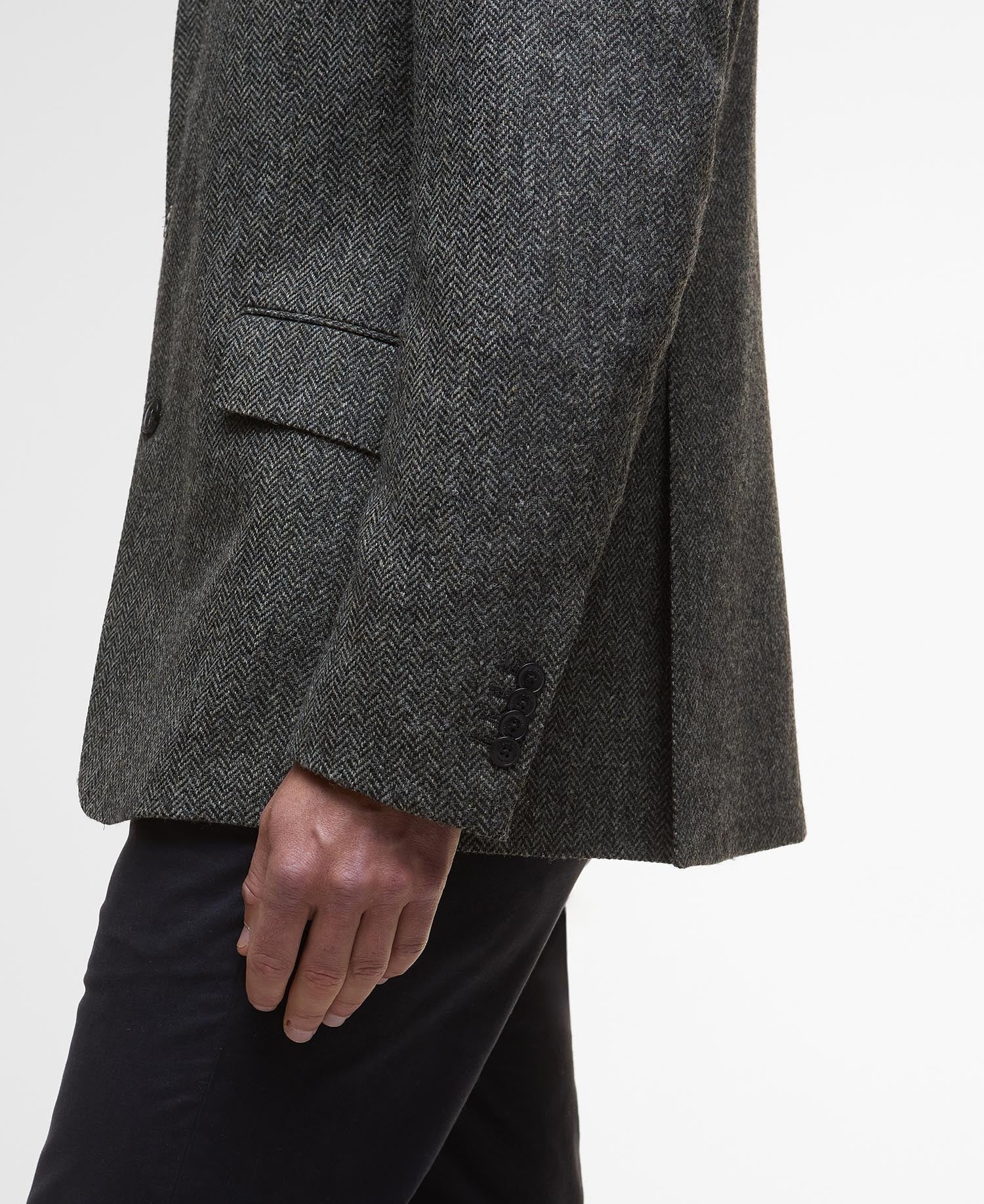 Firth Moons Herringbone Blazer - Grey