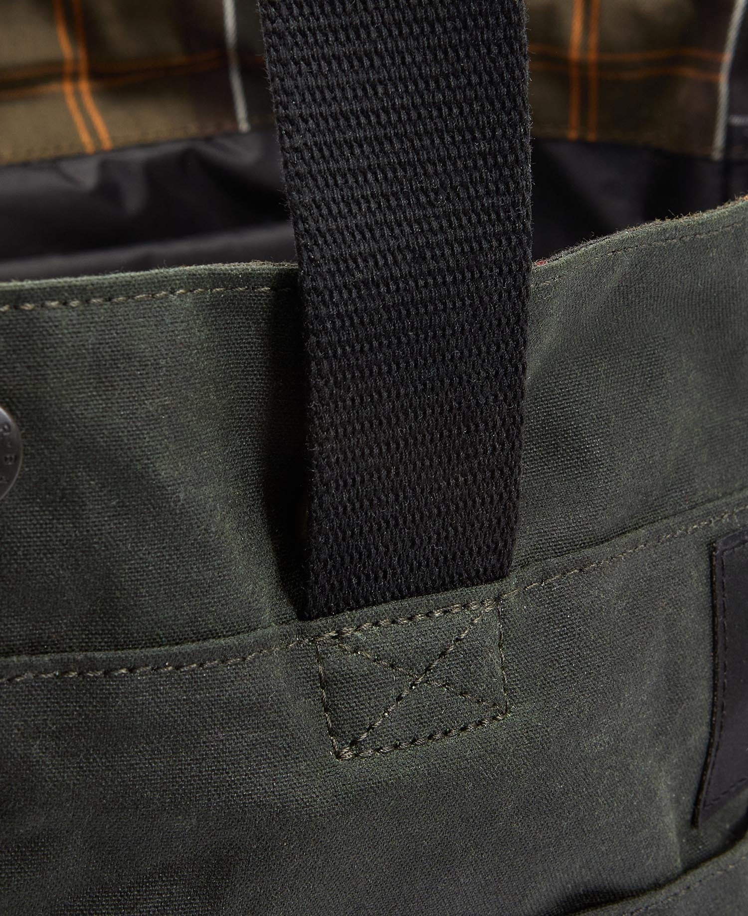 Field Waxed Tote Bag - Sage/Classic
