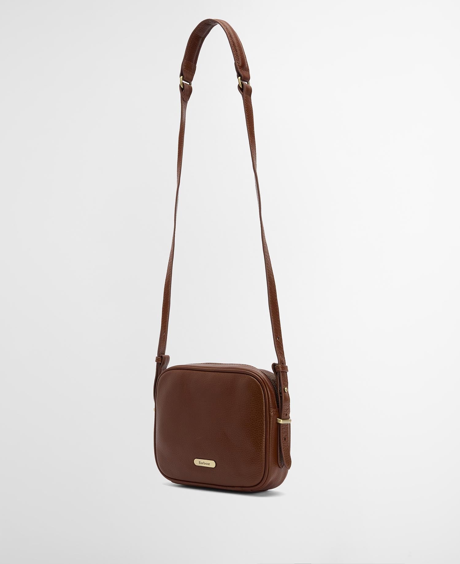 Daphne Leather Crossbody Bag - Brown