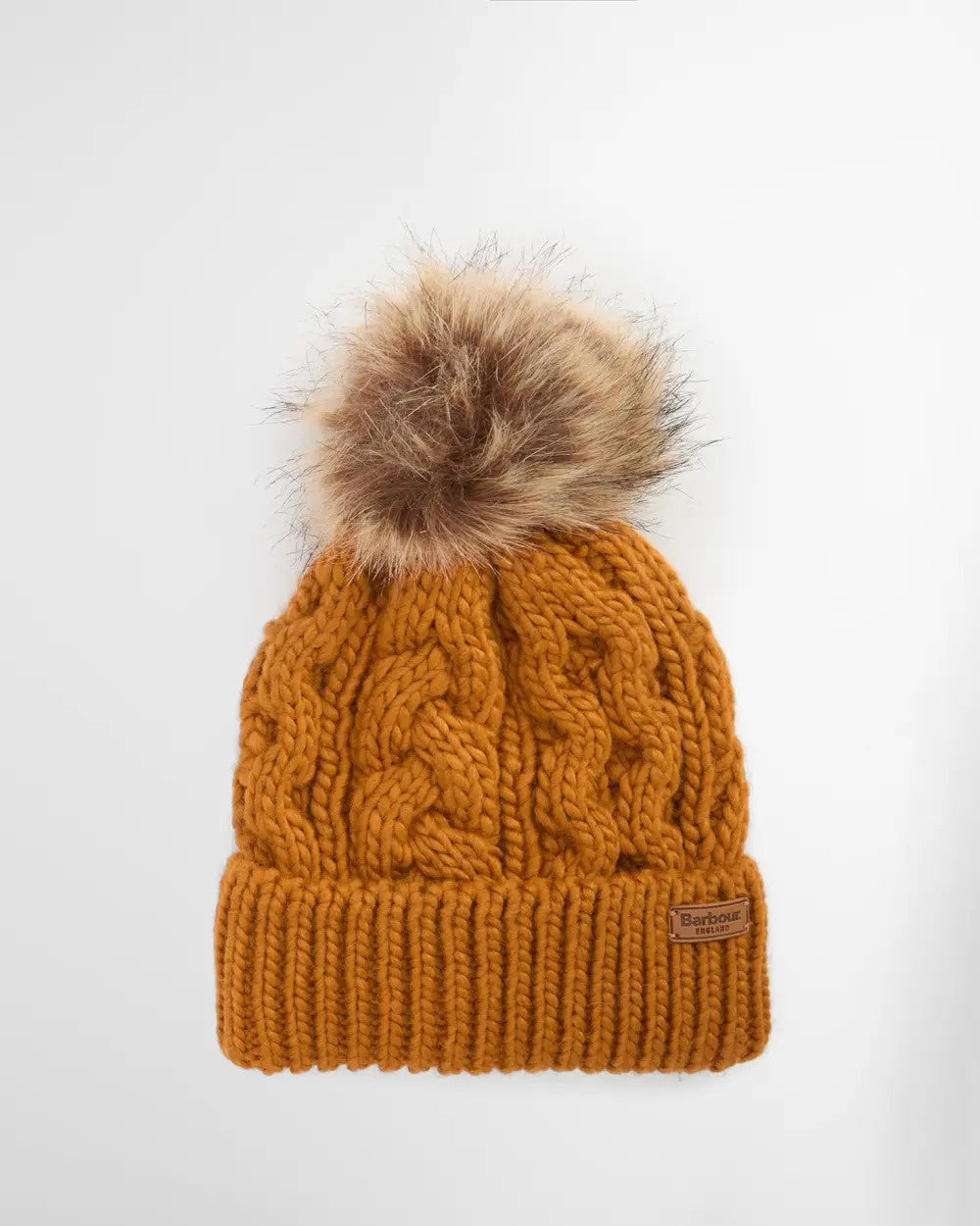 Penshaw Cable-Knit Beanie - Mustard