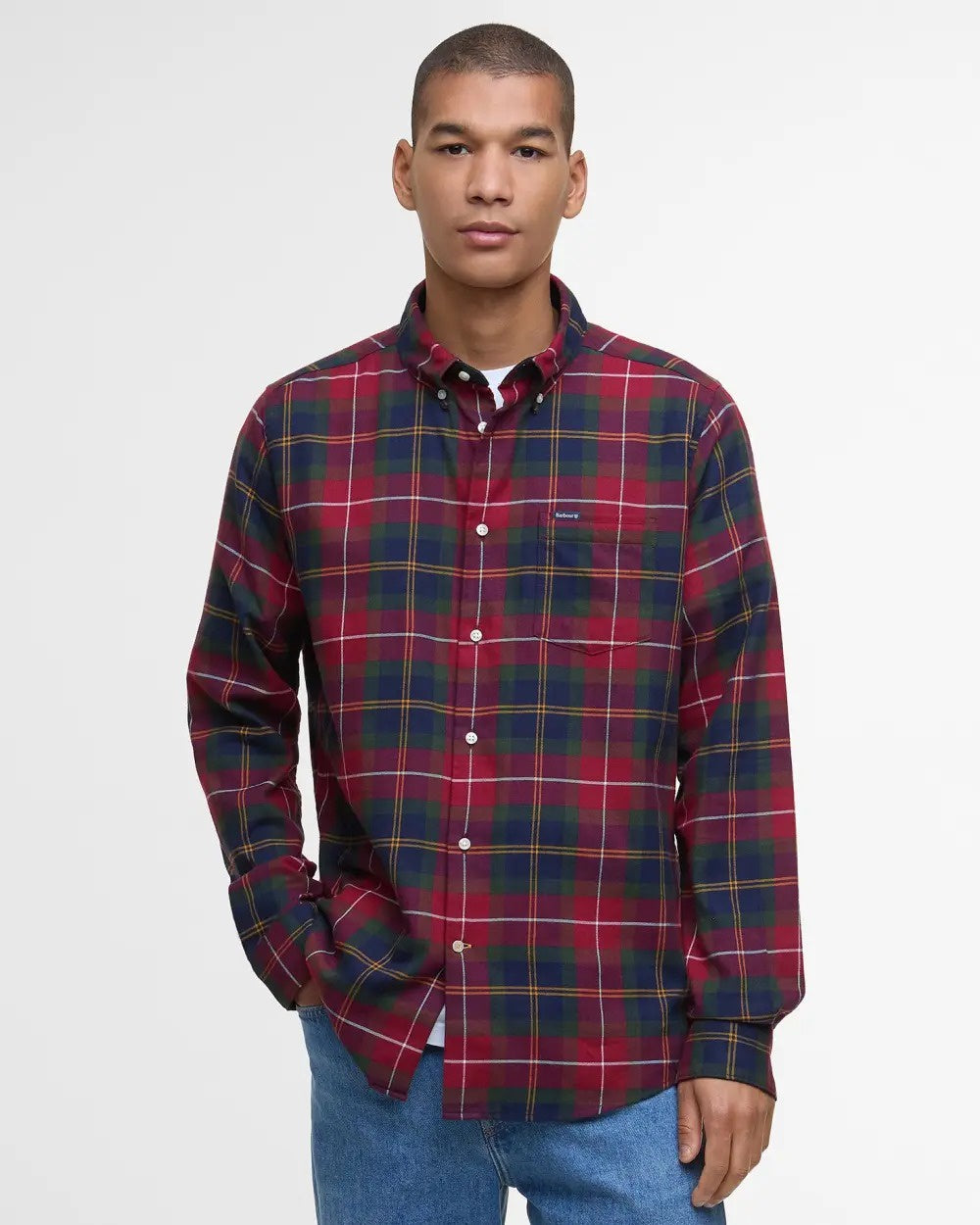 Fortrose Tailored Long-Sleeved Shirt - Winterberry Tartan
