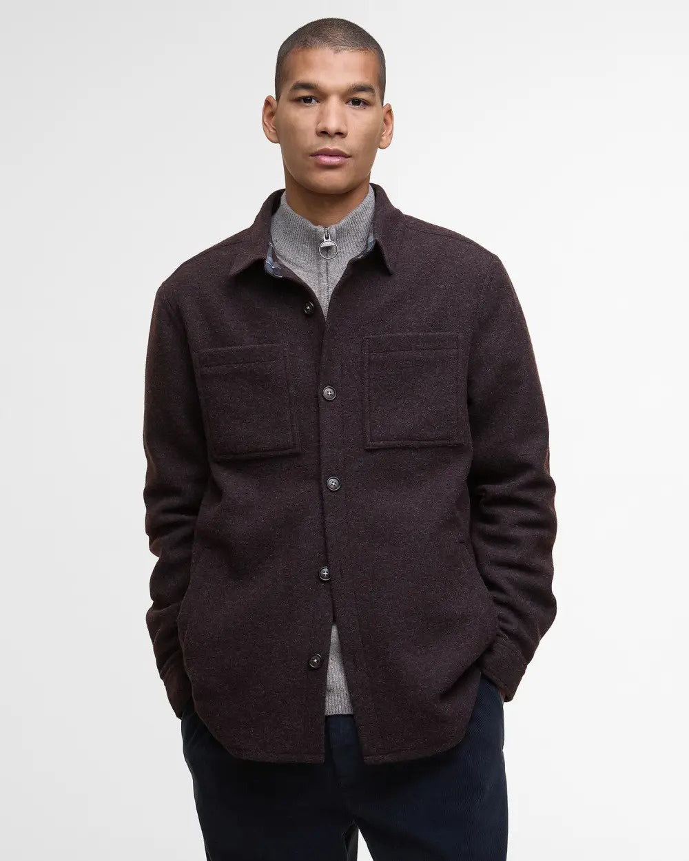Marlow Tailored Overshirt - Dark Oak