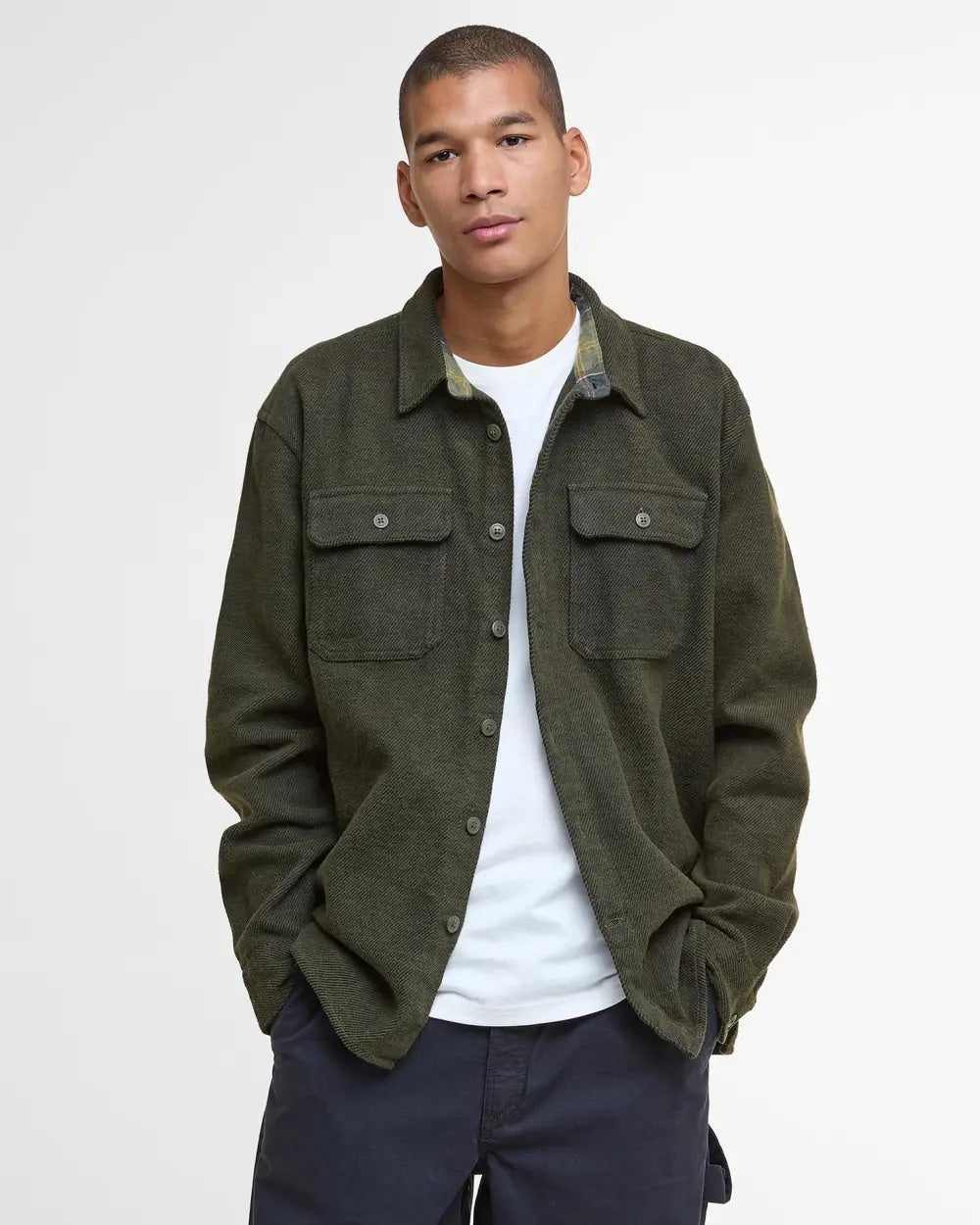 Baystone Relaxed Long-Sleeved Shirt - Olive