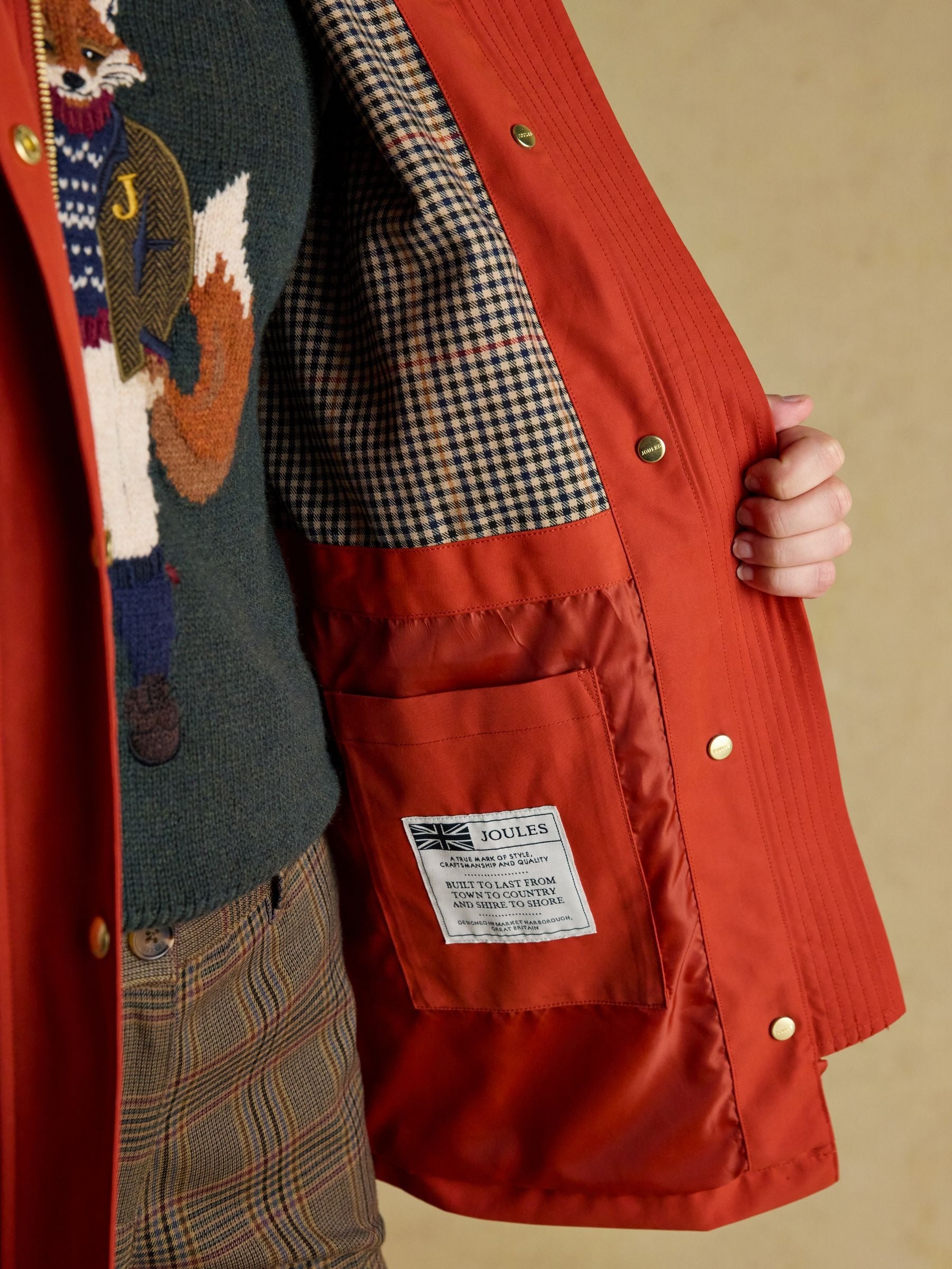 Katherine Burnt Orange Waterproof Heritage Coat