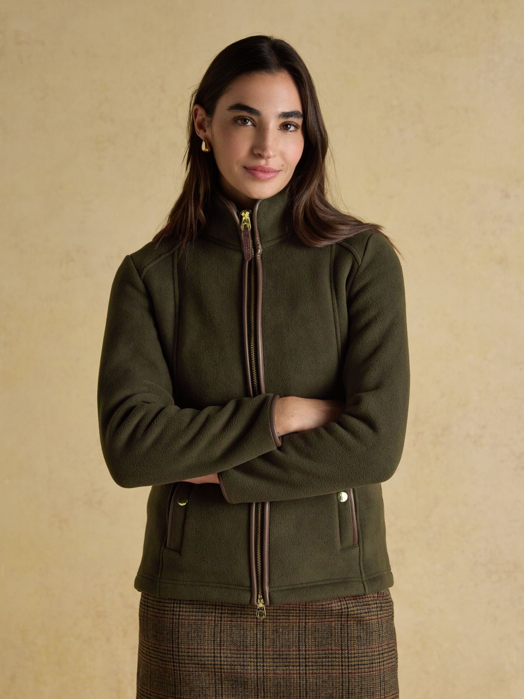 Heritage Green Regular Zip Through Fleece