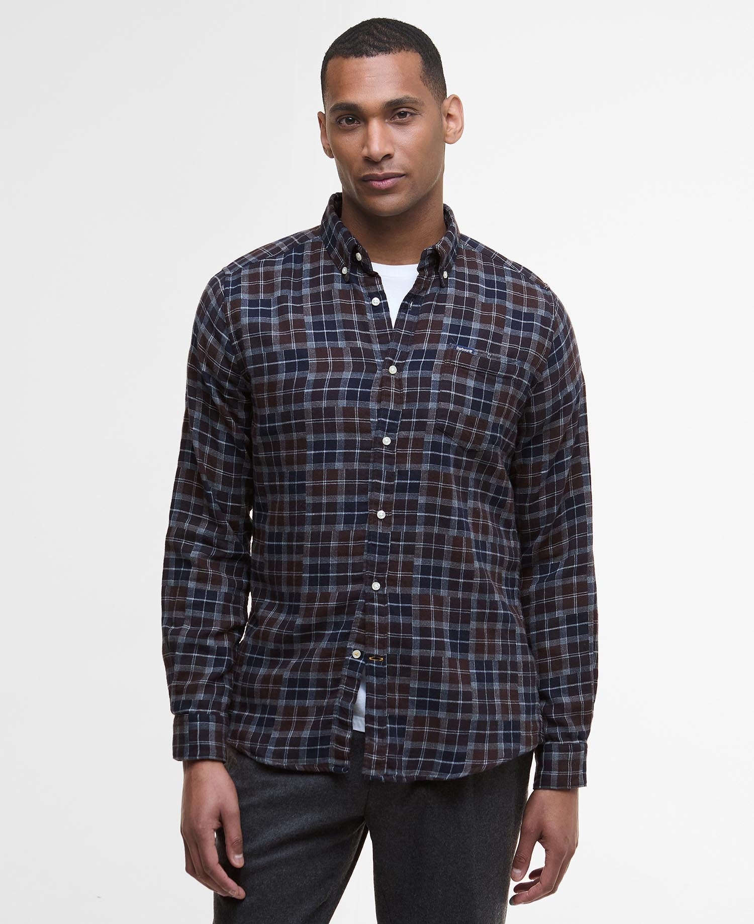 Sault Tailored Long-Sleeved Shirt - Midnight Oak Tartan