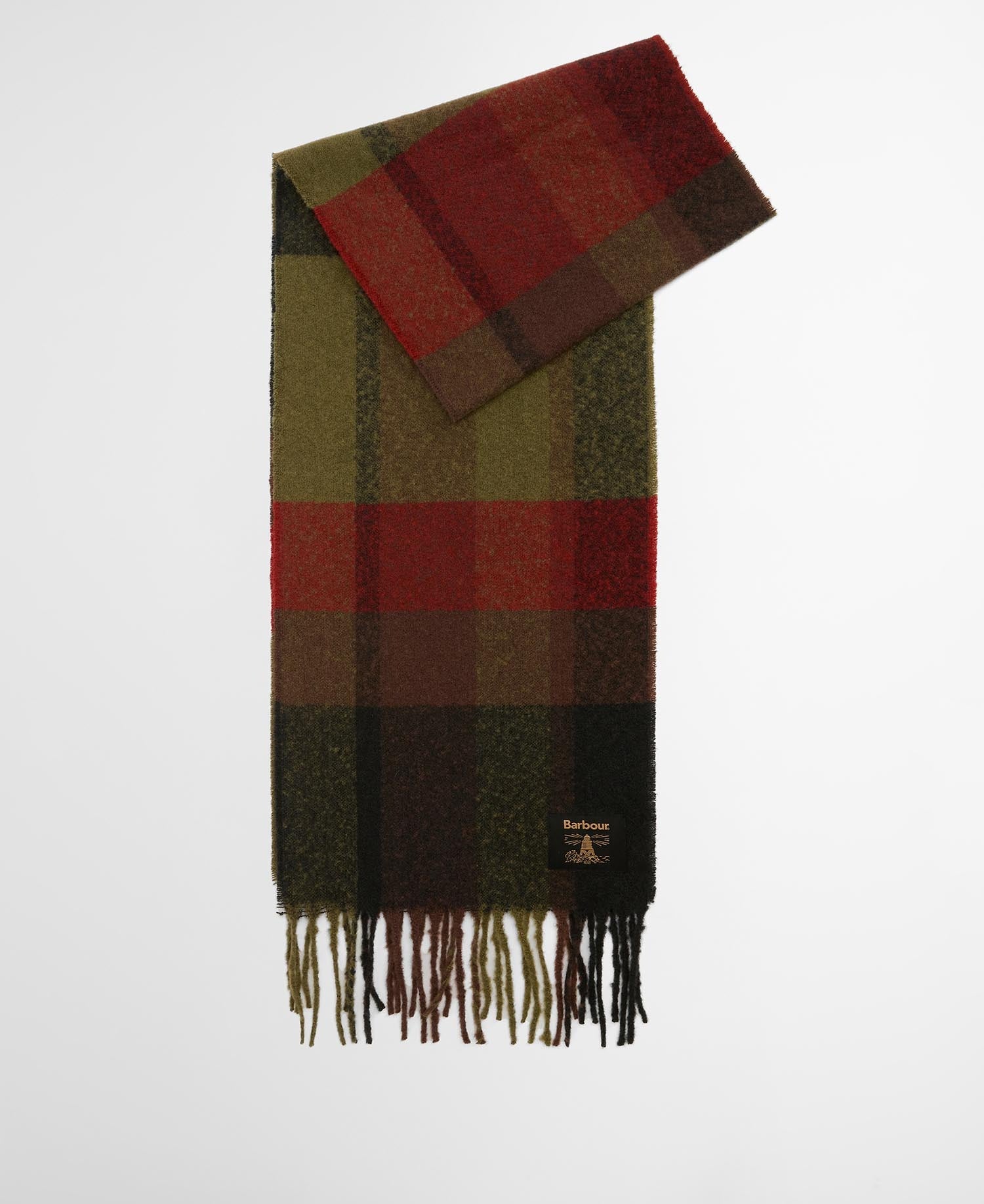 Westerdale Scarf - Olive/Fired Brick