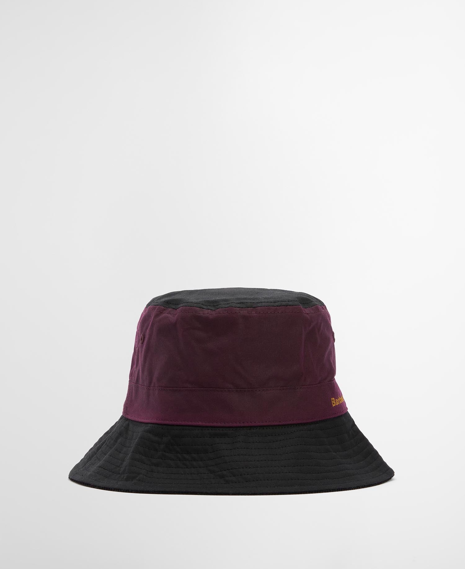 Brackley Waxed Bucket Hat - Merlot/Black
