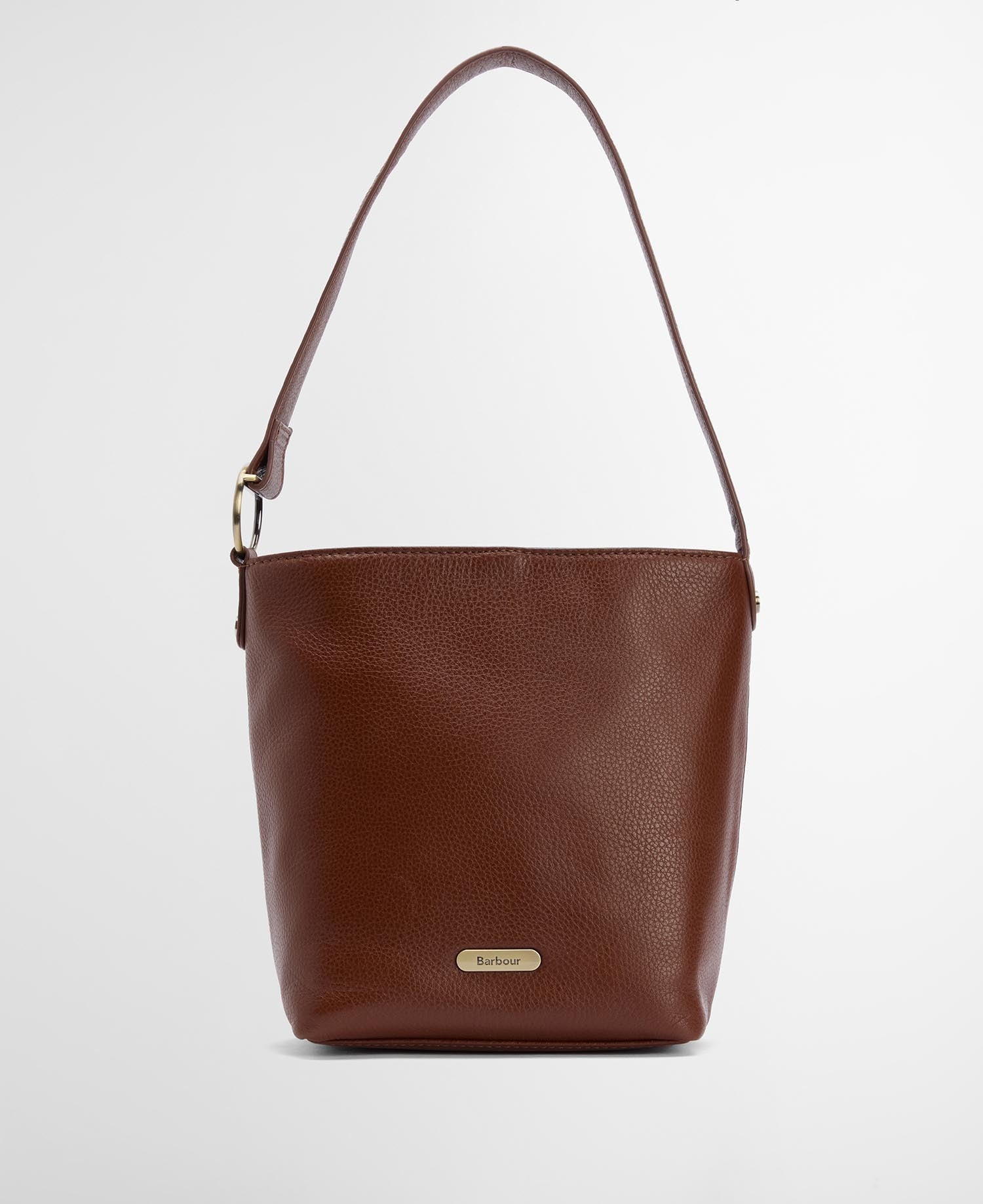 Cedar Leather Bucket Bag - Brown