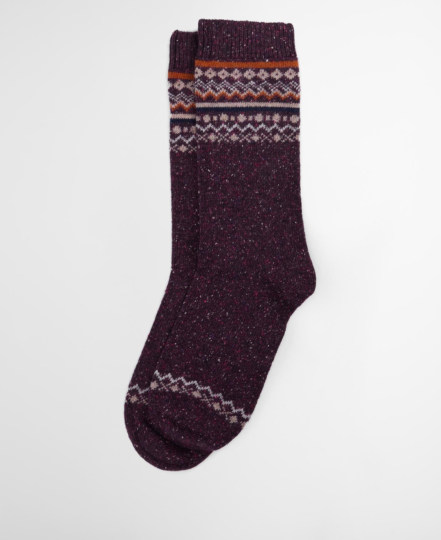 Anaise Fair isle Socks - Fudge