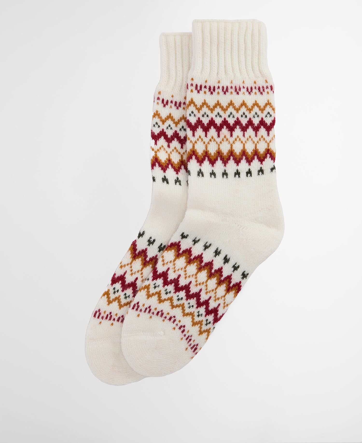 Kingsford Fair Isle Socks - Cloud