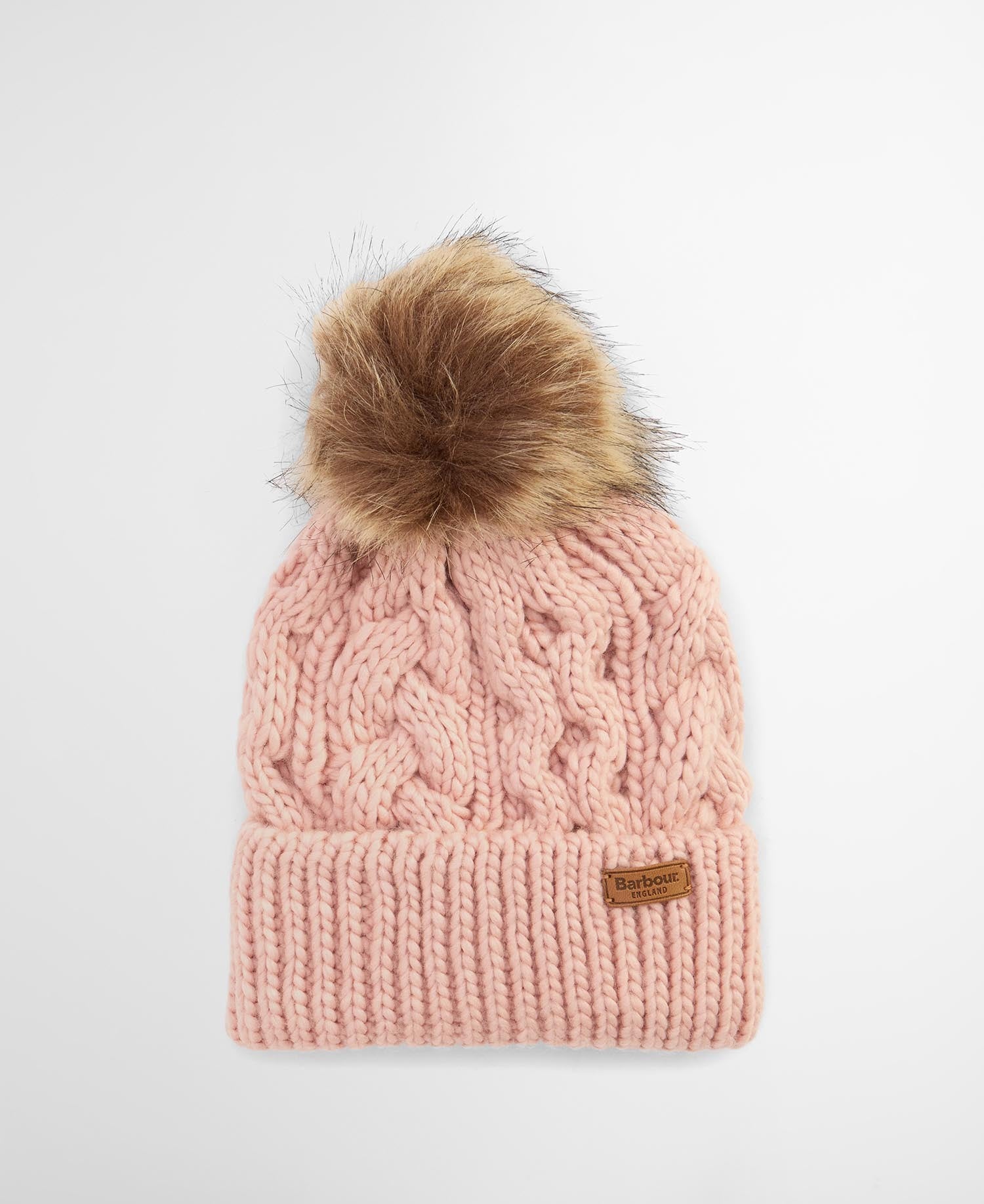 Penshaw Cable-Knit Beanie - Pink Blush