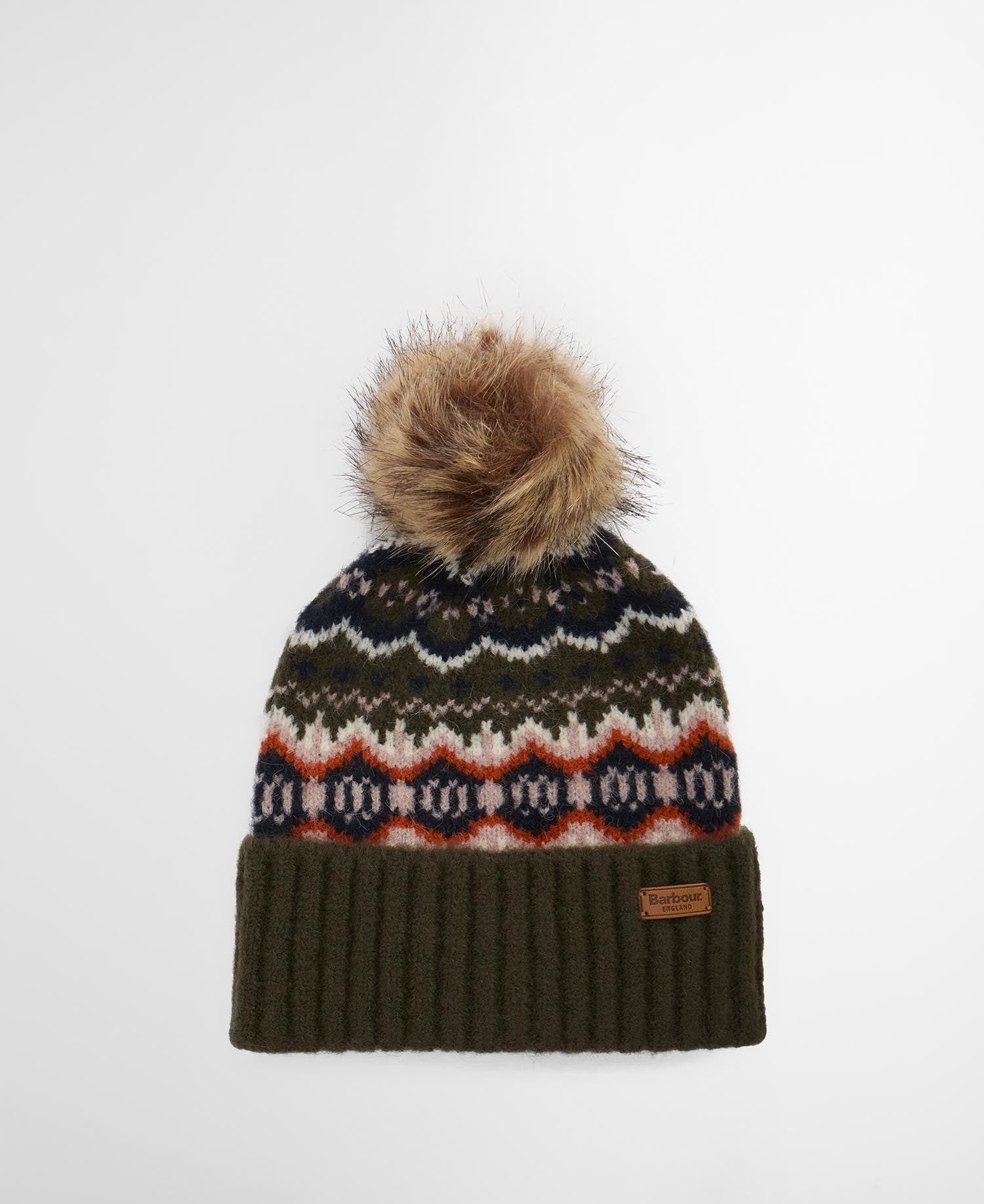 Helen Fair Isle Beanie - Olive