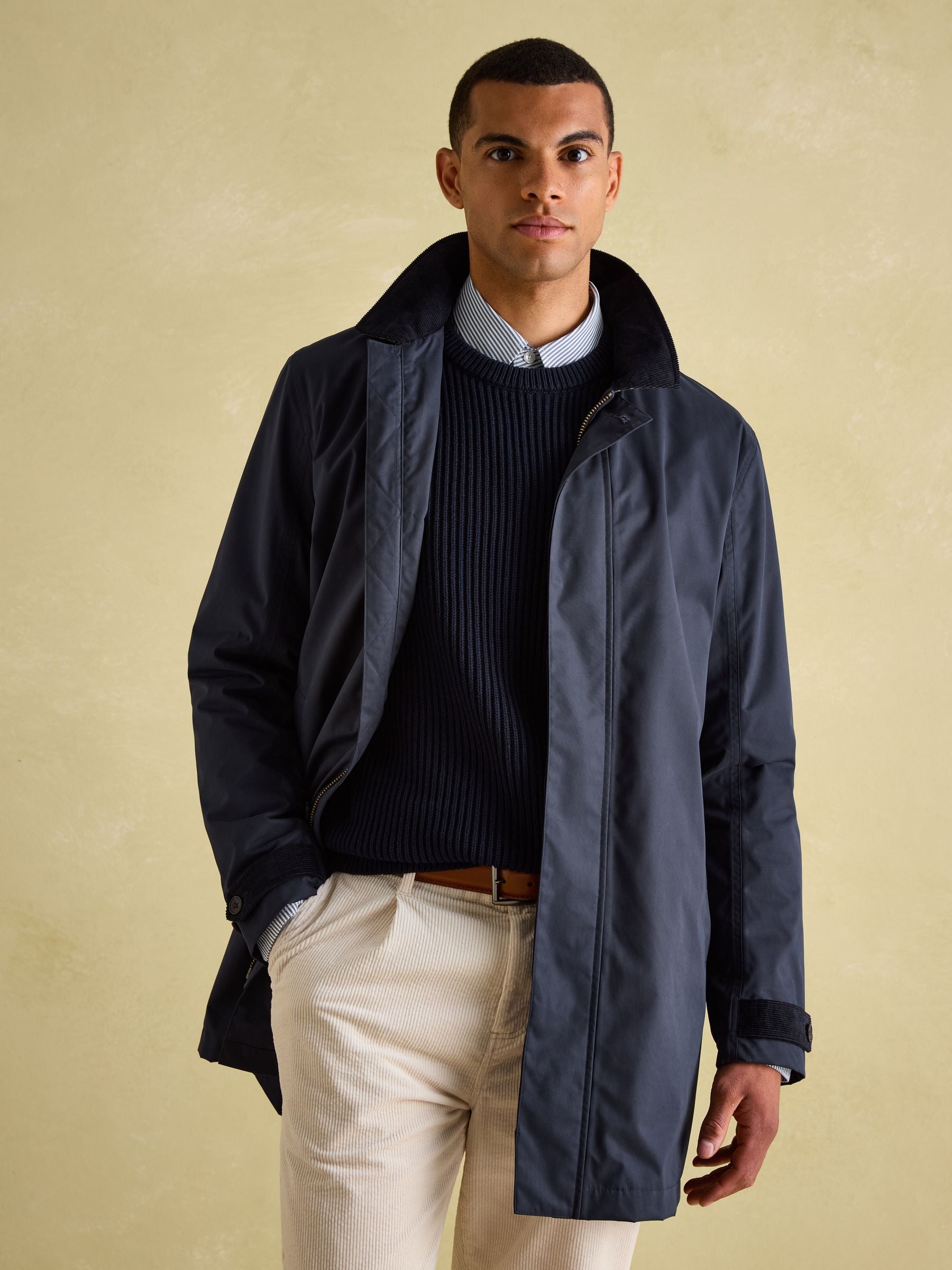 Sandford Navy Blue Waterproof Raincoat