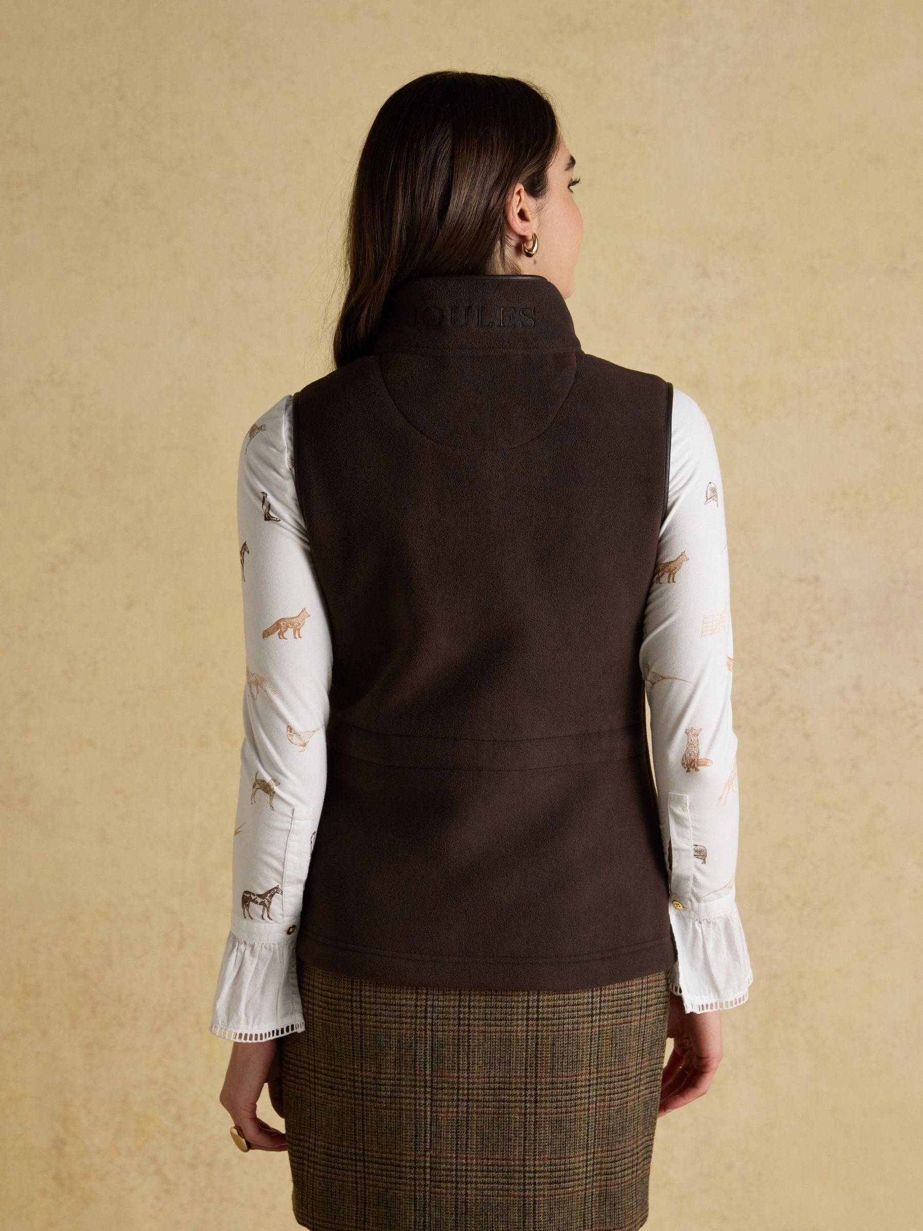 Heritage Brown Regular Fleece Gilet