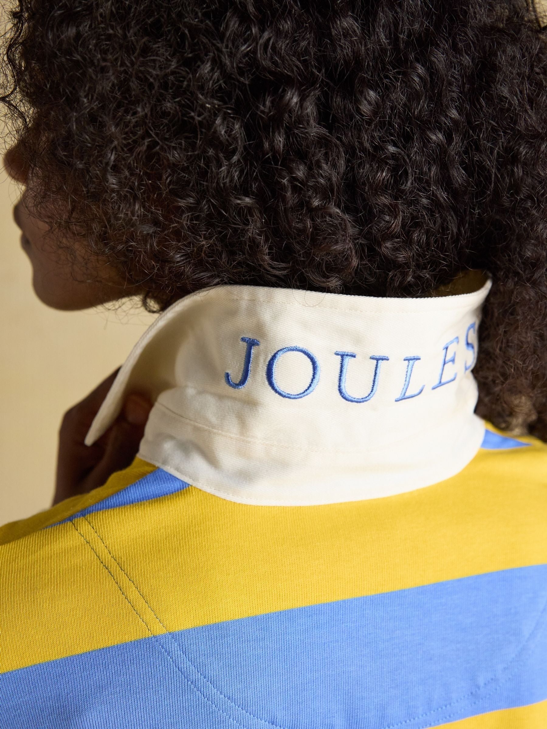 Lara Yellow & Blue Stripe Rugby Shirt