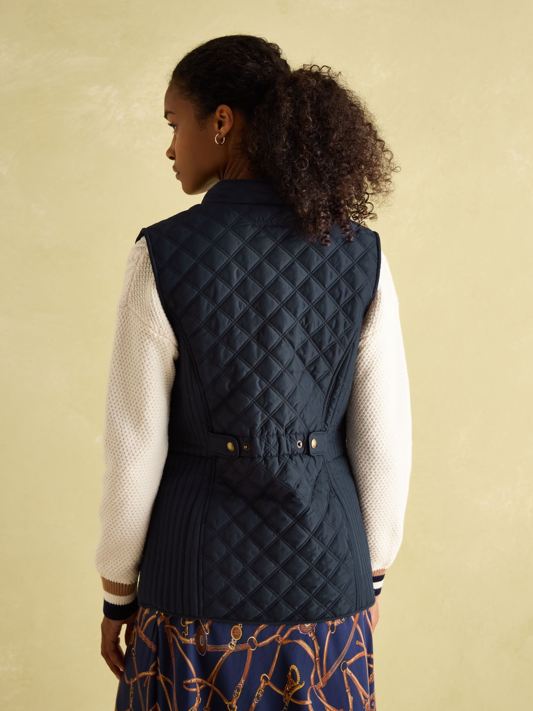 Minx Navy Blue Showerproof Diamond Quilted Gilet