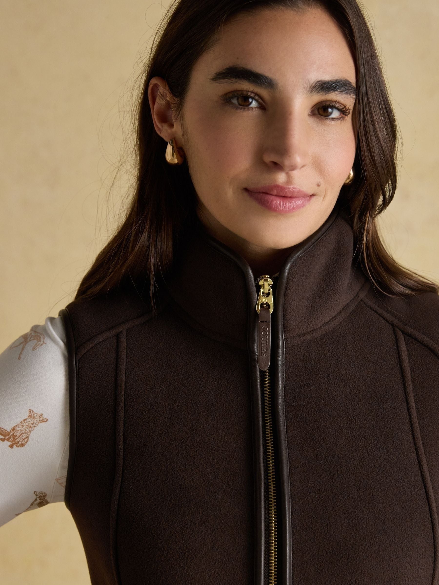 Heritage Brown Regular Fleece Gilet