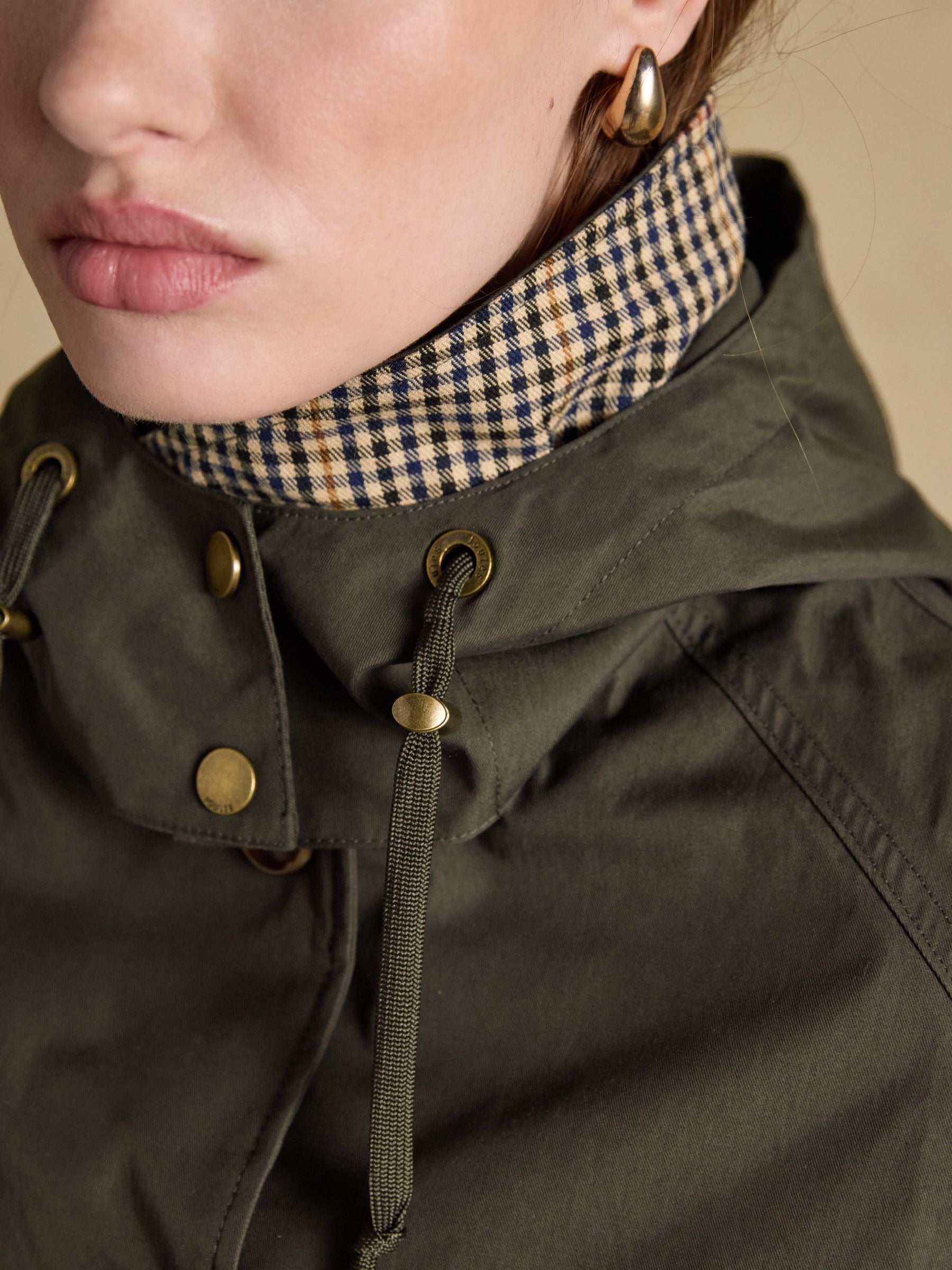 Rainmore Khaki Green Button Through Waterproof Raincoat
