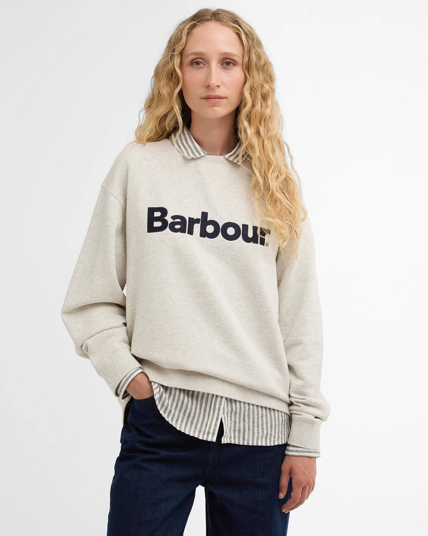 Hartland Logo Sweatshirt - Cloud Marl