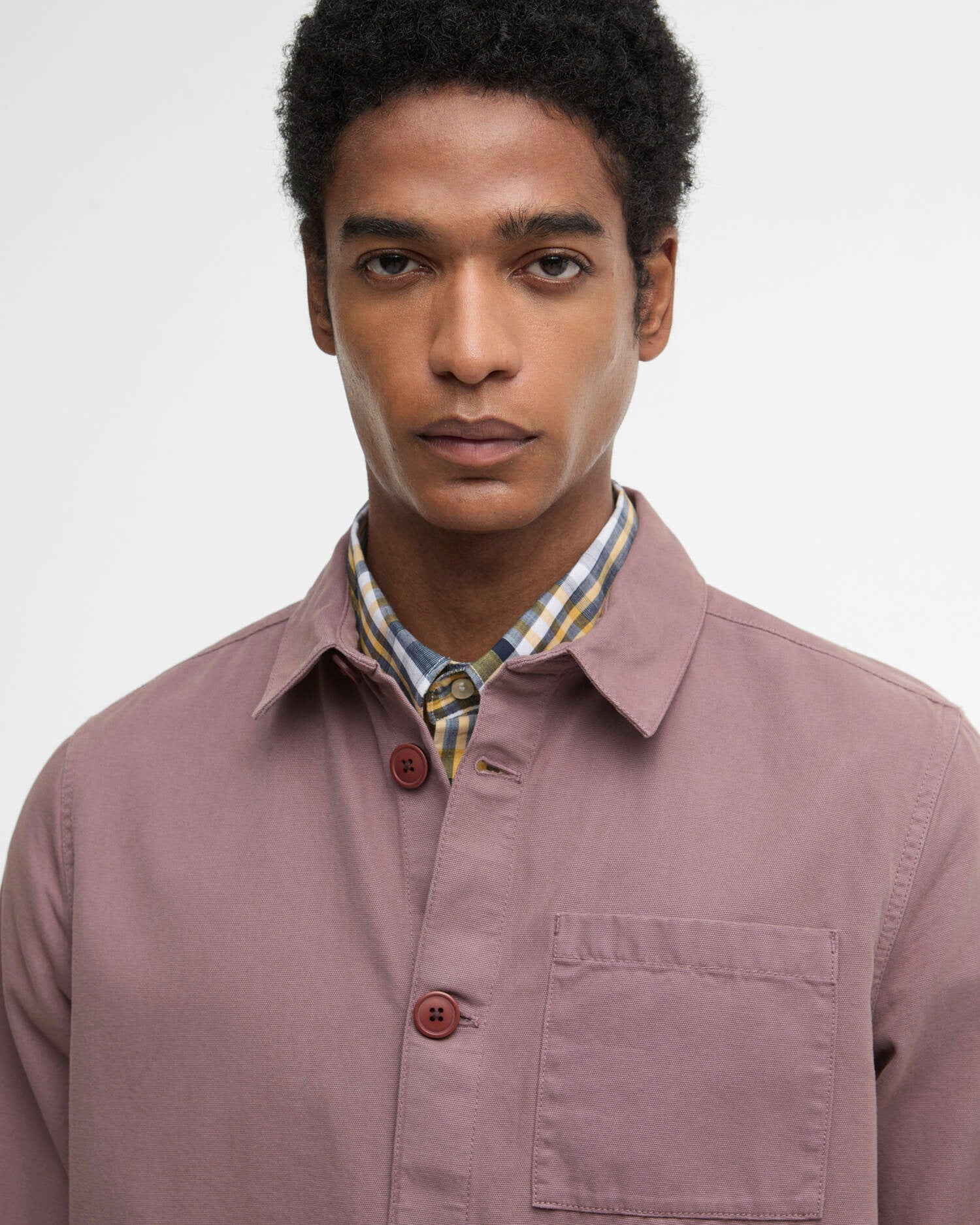 Washed Cotton Overshirt - Peppercorn