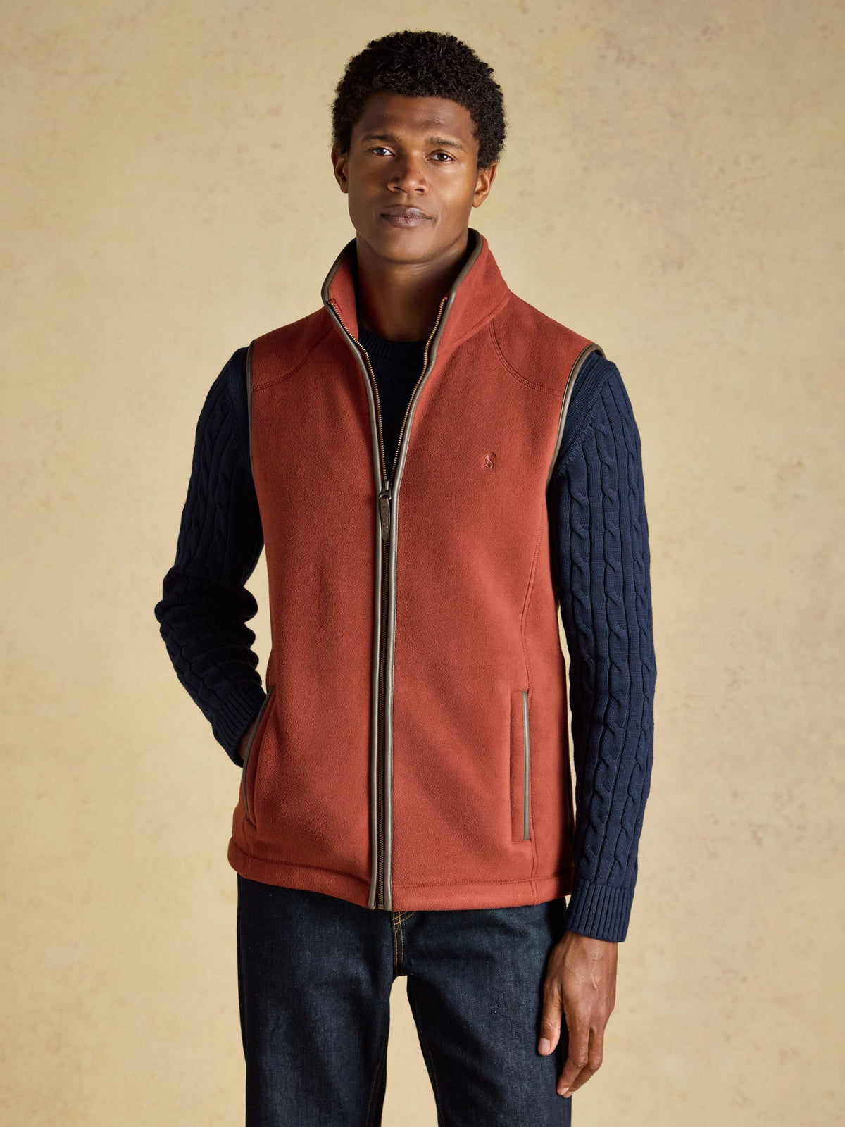 Heritage Rust Brown Fleece Gilet