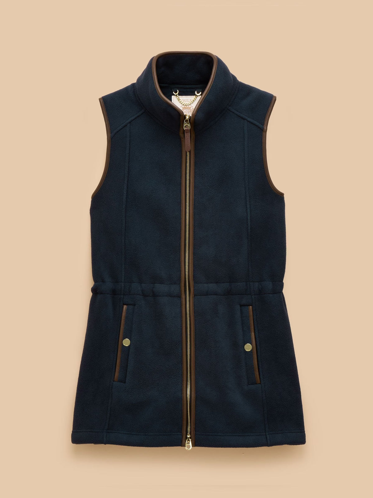 Heritage Navy Blue Longline Polar Fleece Gilet