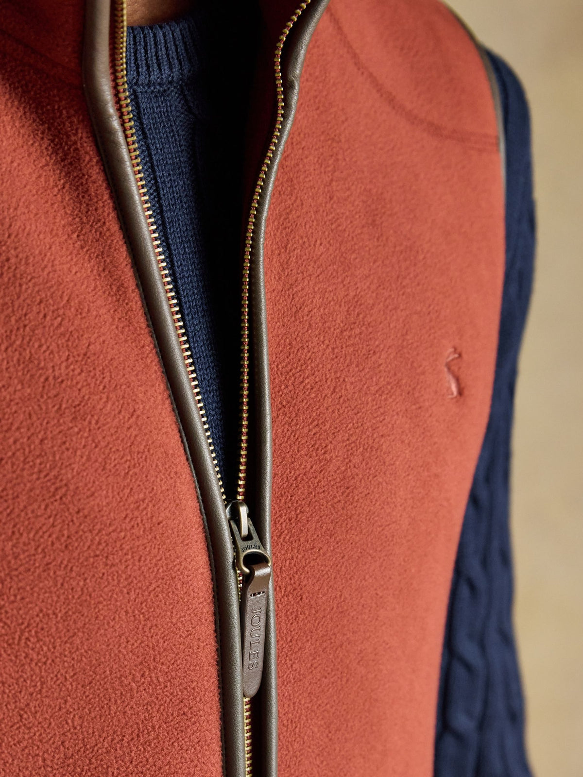 Heritage Rust Brown Fleece Gilet