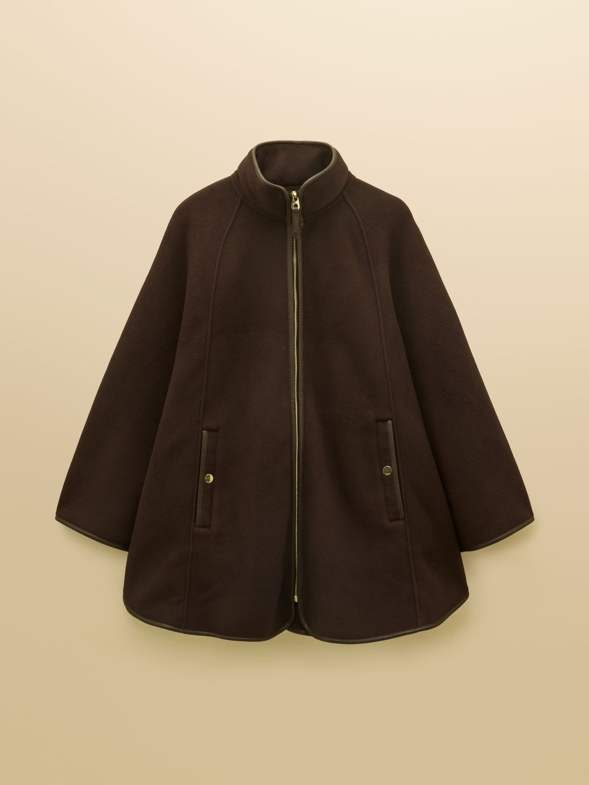 Heritage Chocolate Brown Longline Polar Fleece Cape