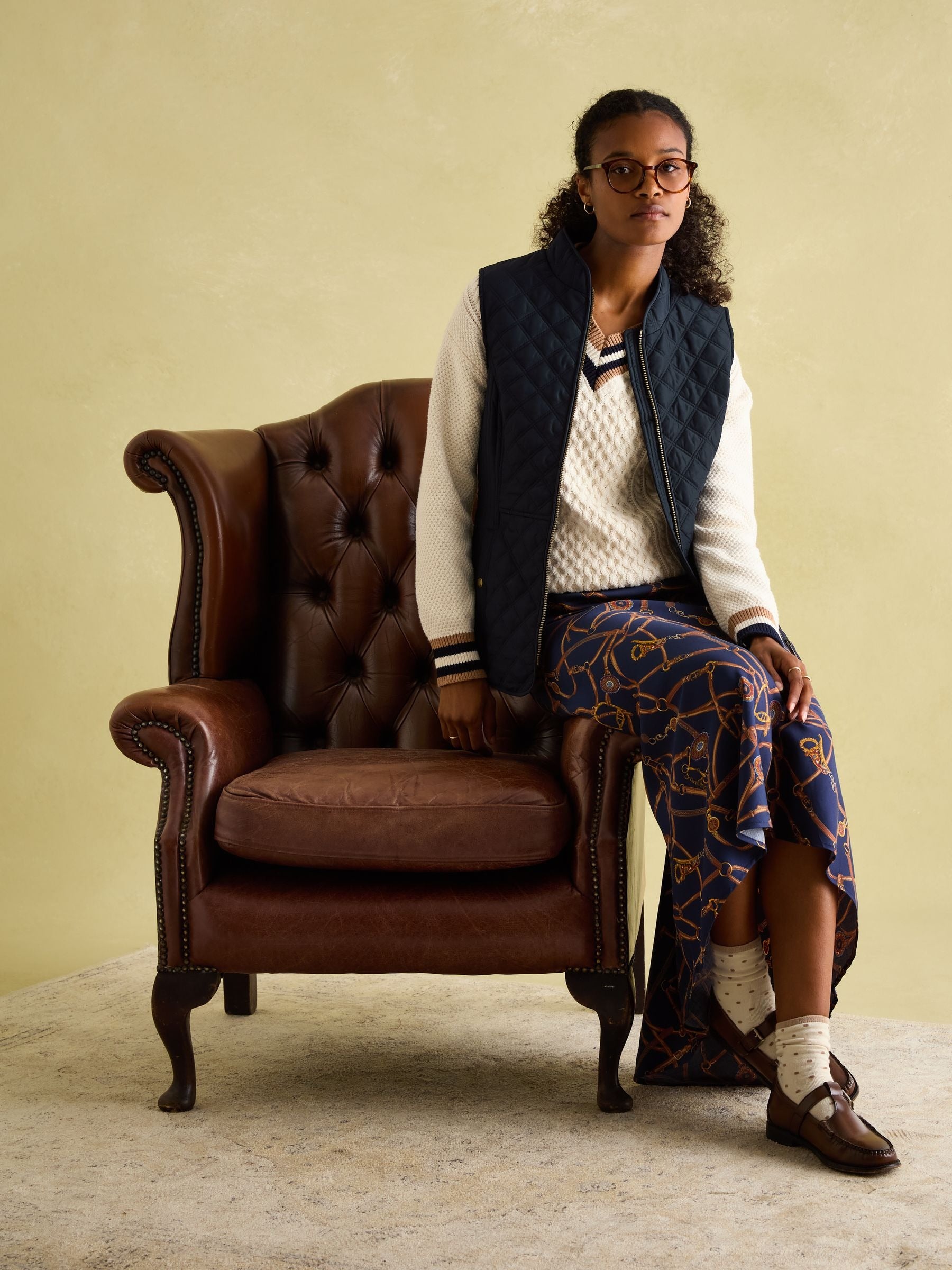 Minx Navy Blue Showerproof Diamond Quilted Gilet