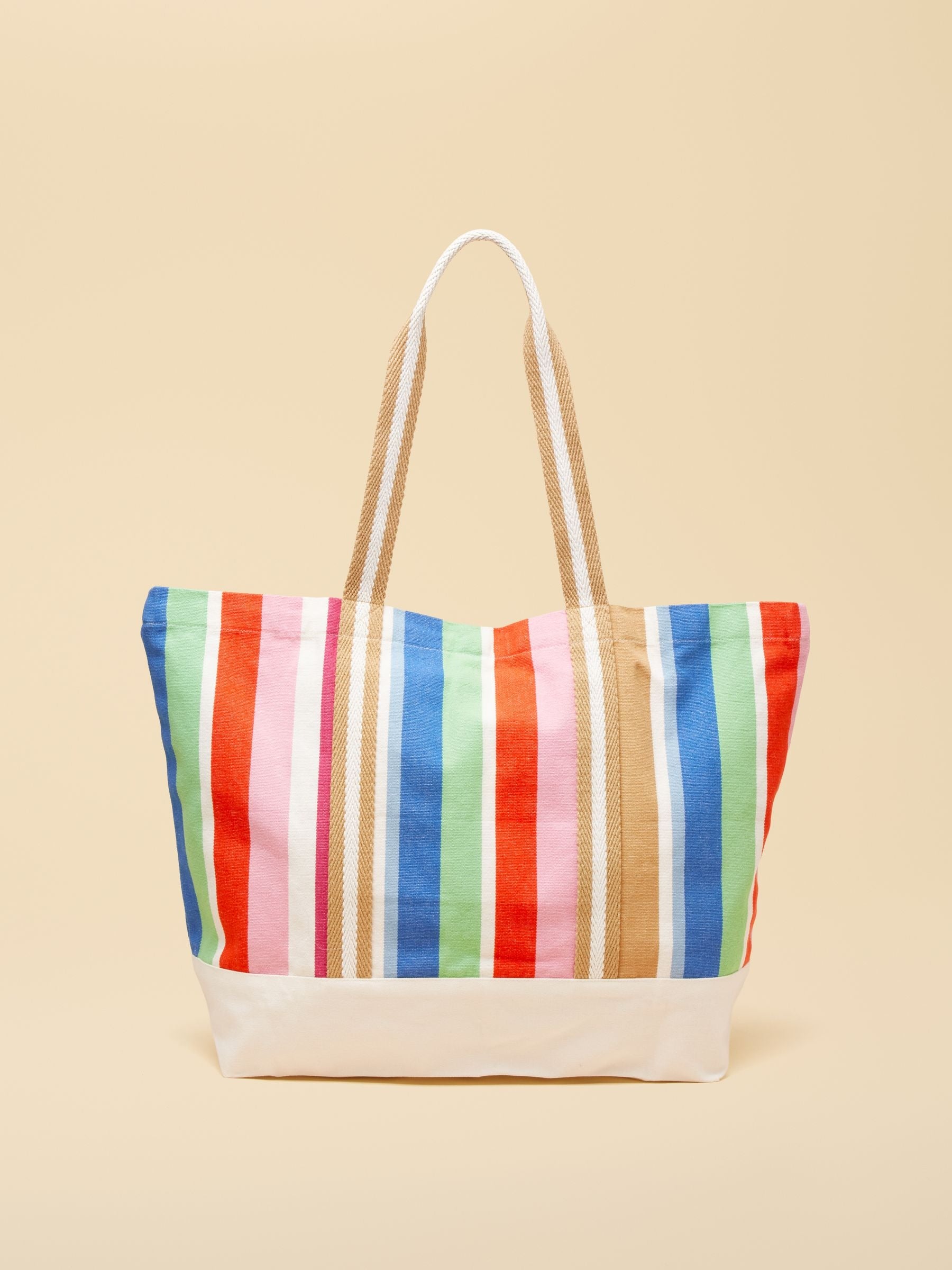 Promenade Multi Stripe Canvas Tote Bag
