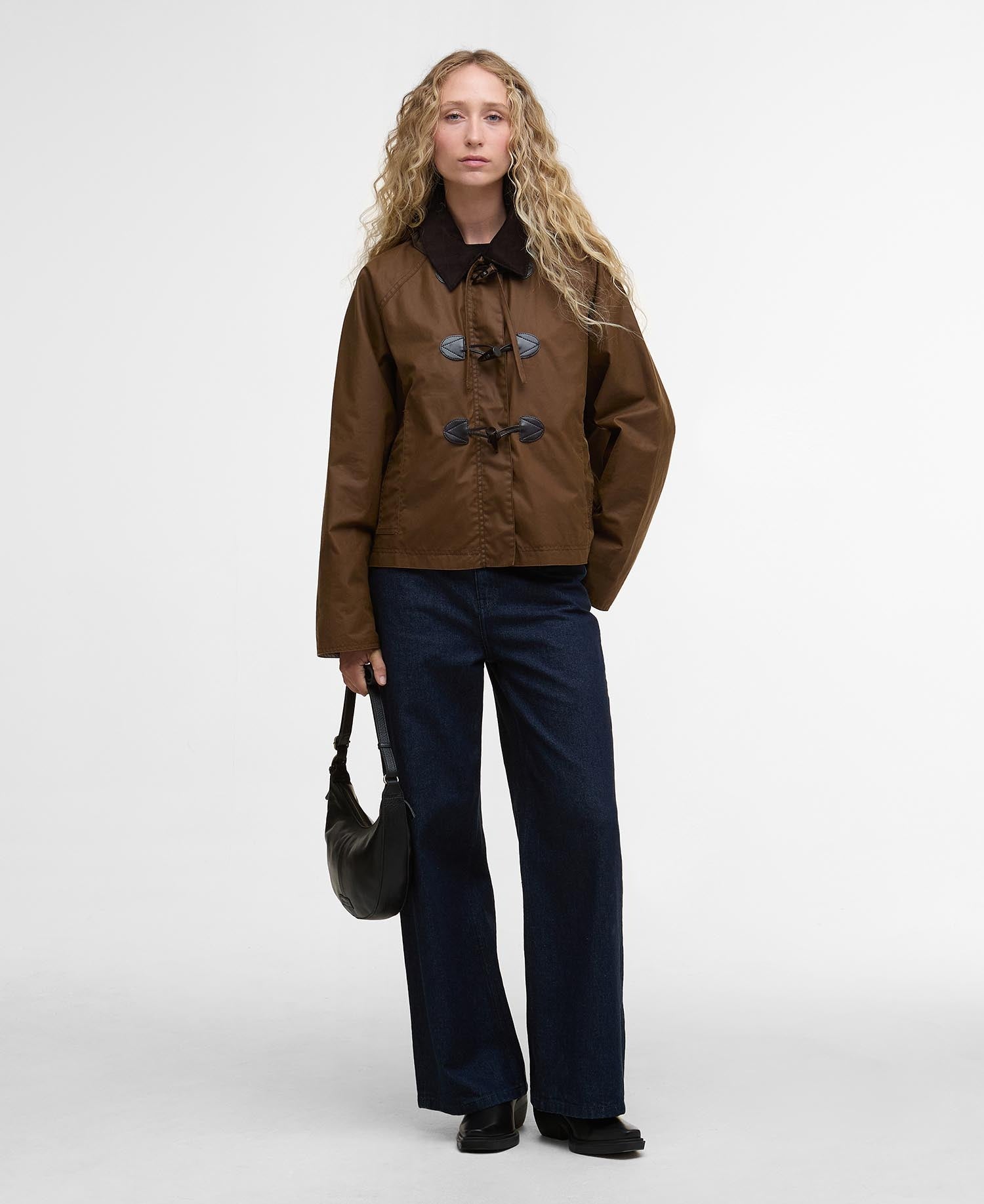 Myra Waxed Duffle Coat - Bark/Hessian Tartan