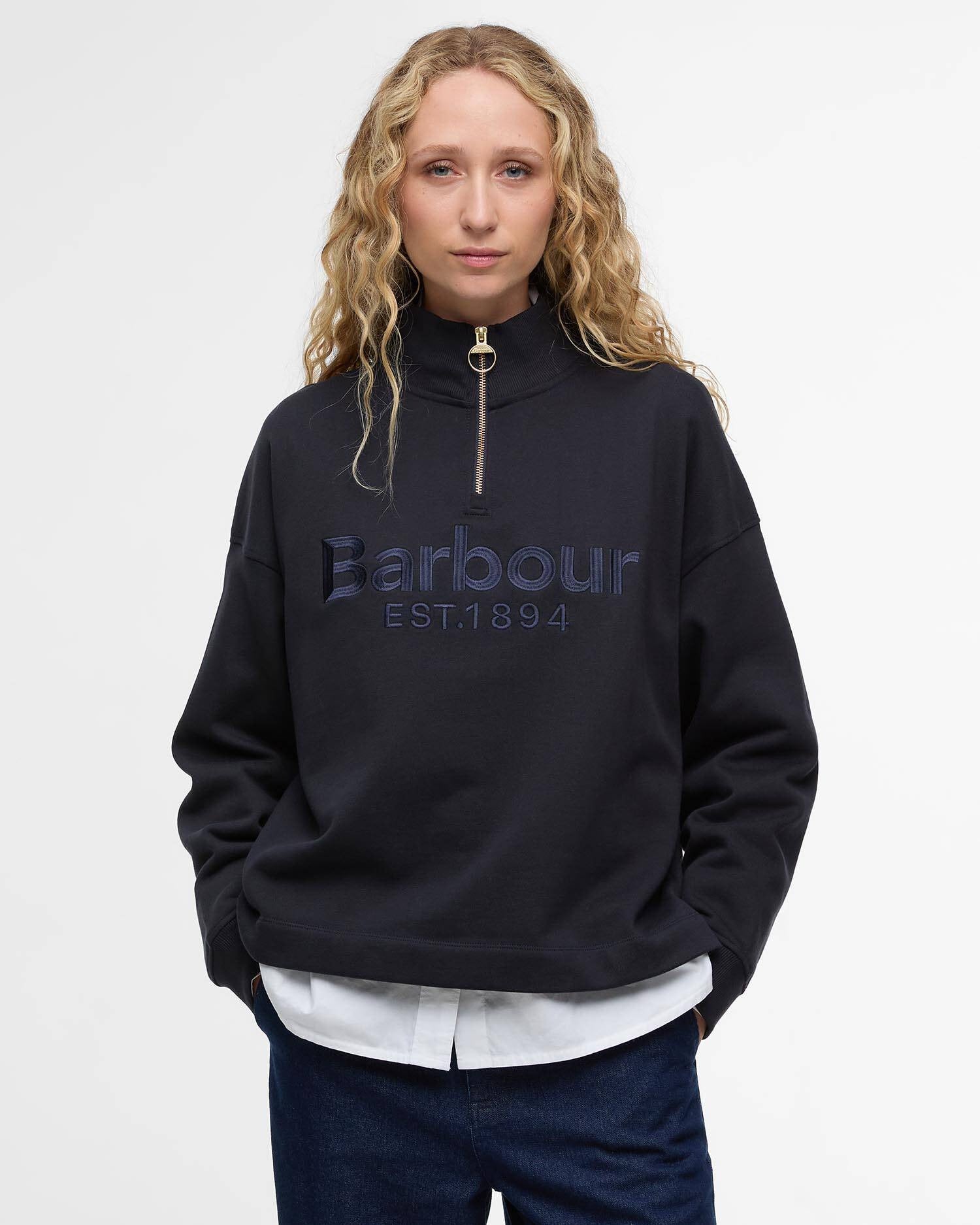 Sara Half Zip Sweatshirt - Dark Navy