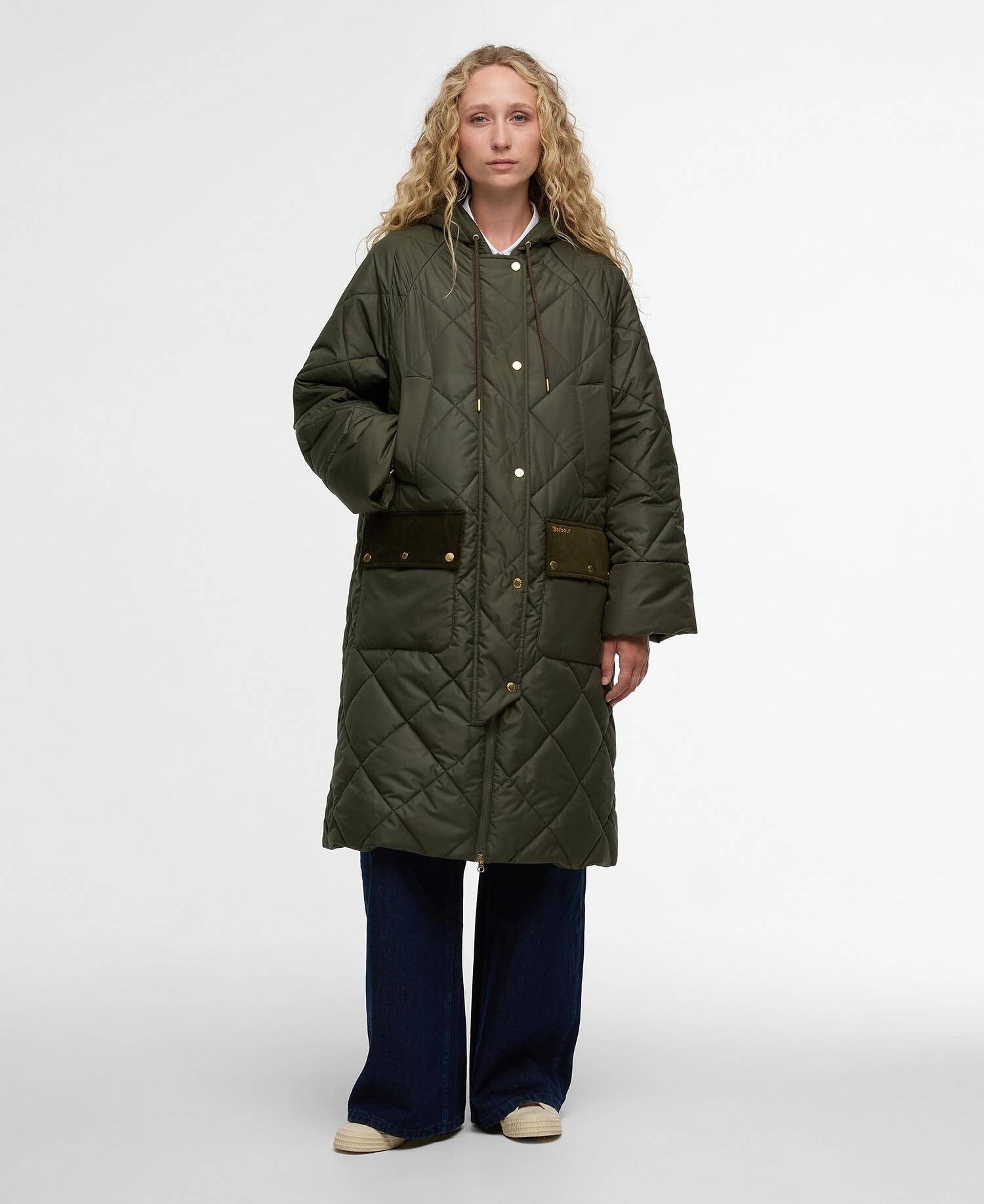 Braidley Quilted Jacket - Olive/Ancient Tartan