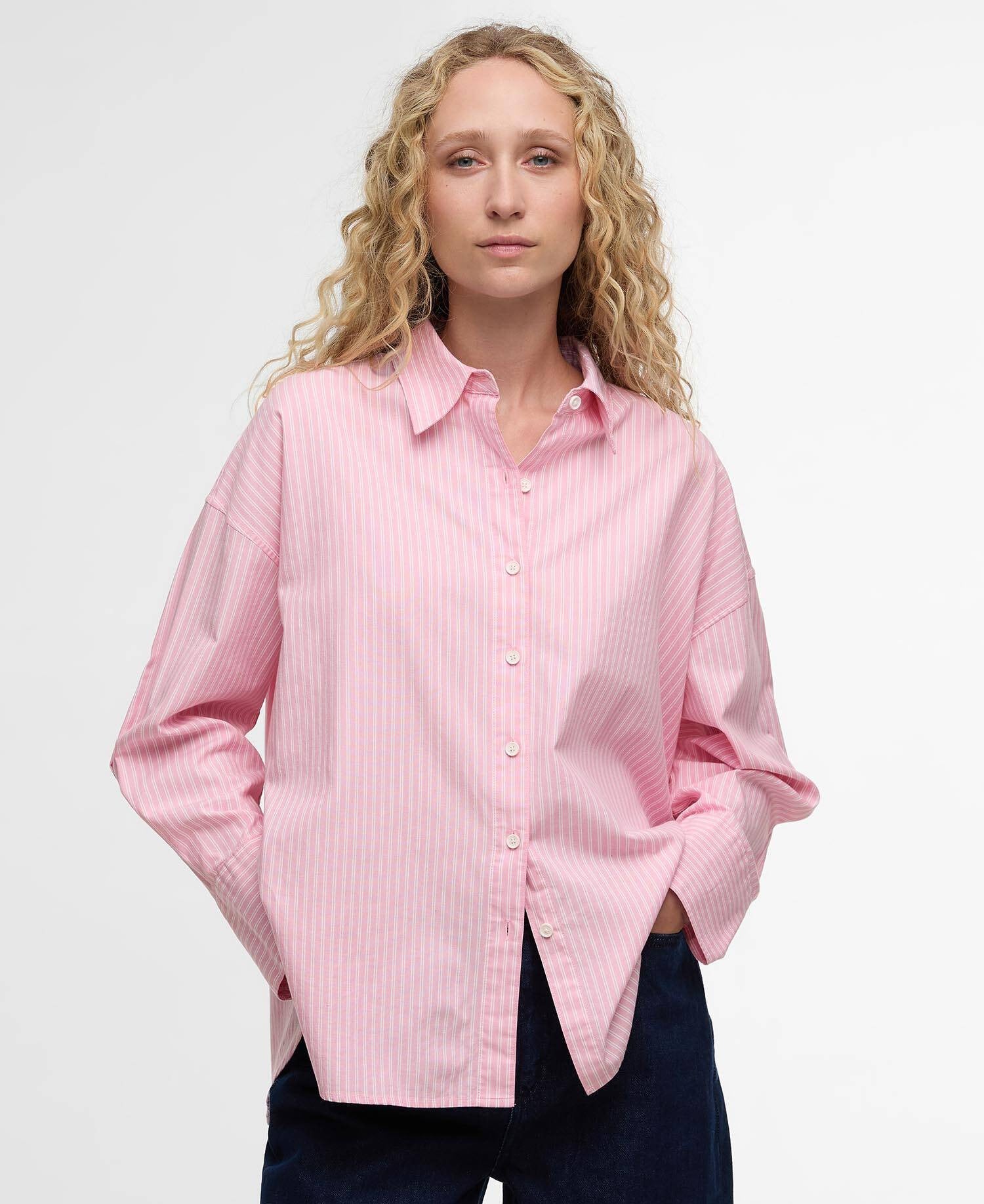 Rosie Shirt - Cherry Blossom Stripe