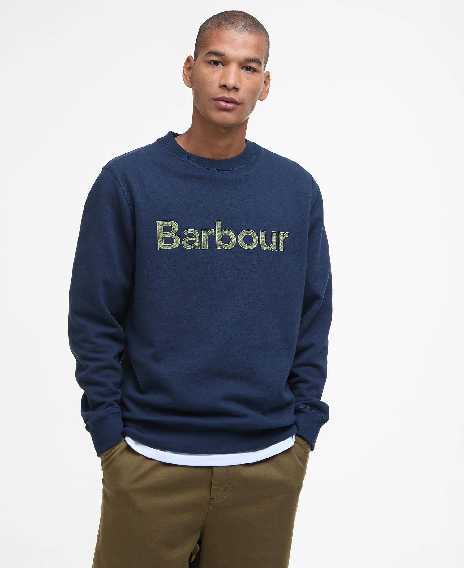 Pique Logo Sweatshirt - Navy
