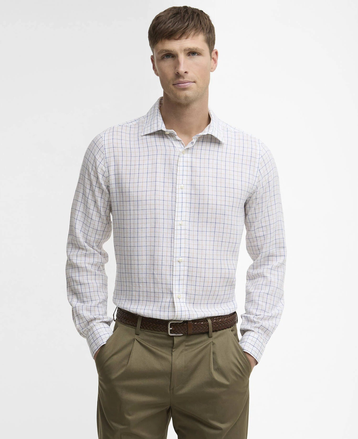 Belleview Tattersall Tailored Shirt - White