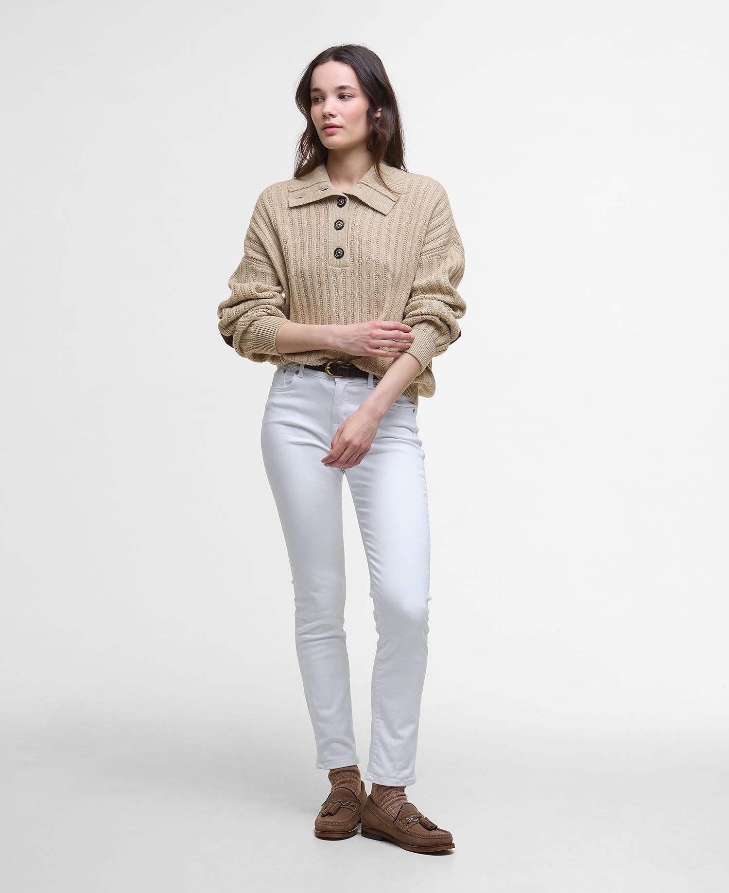 Norham Collared Jumper - Oatmeal
